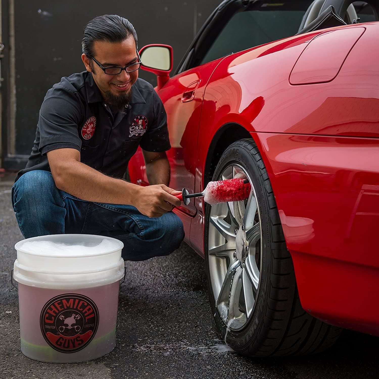 Chemical Guys Red Rocket Large Detailing Brush | AutoZone