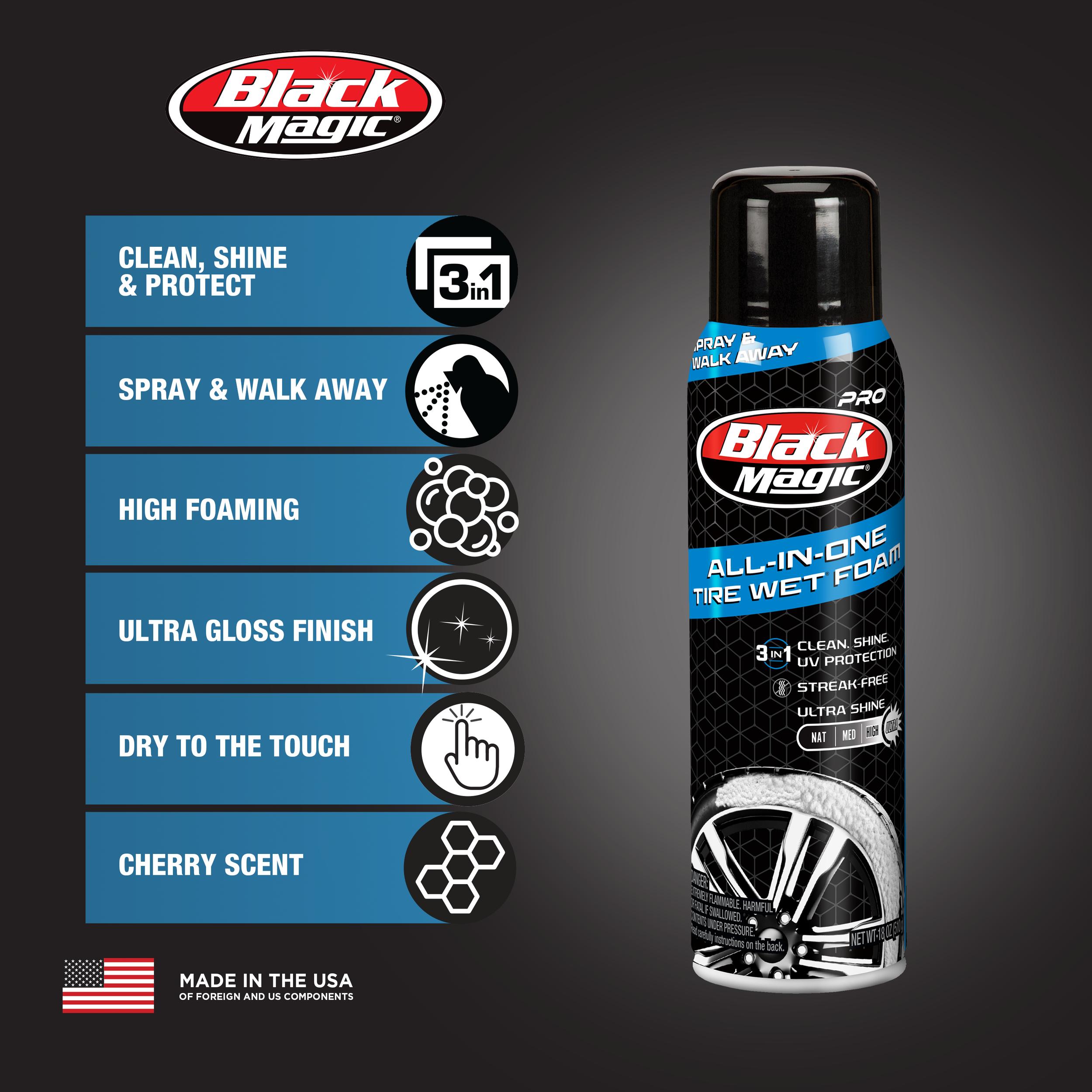 Black Magic Intense Foam Tire Cleaner and Protectant 18 EA | AutoZone