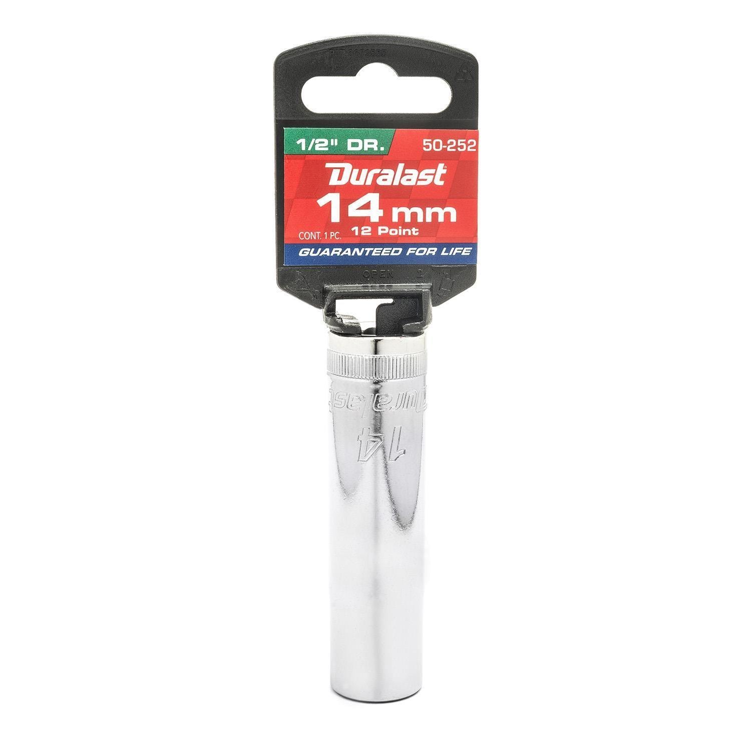 Duralast 1/2in Drive 14mm Deep 12 Point Socket | AutoZone