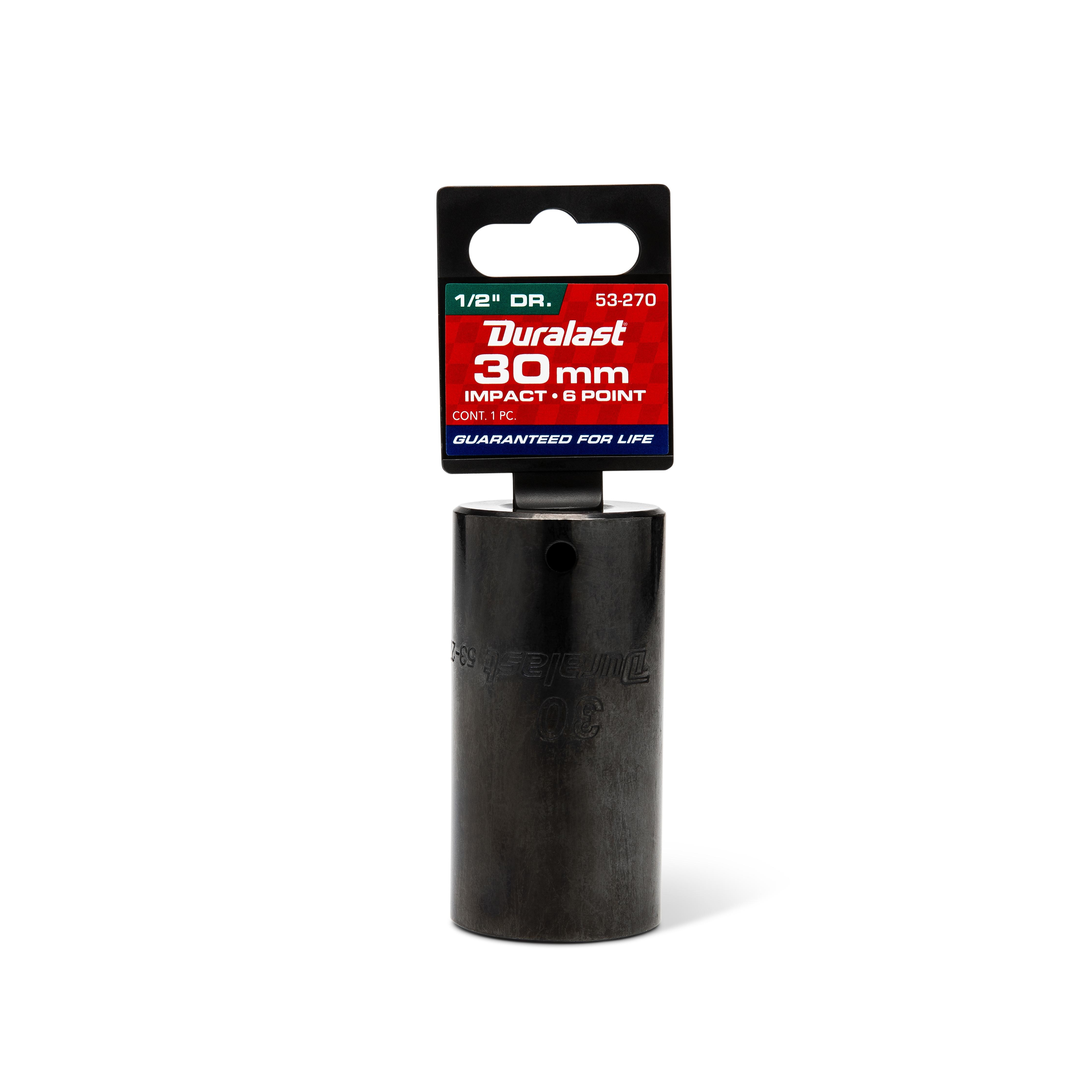 Duralast 1/2in Drive 30mm 6 Point Metric Deep Impact Socket | AutoZone