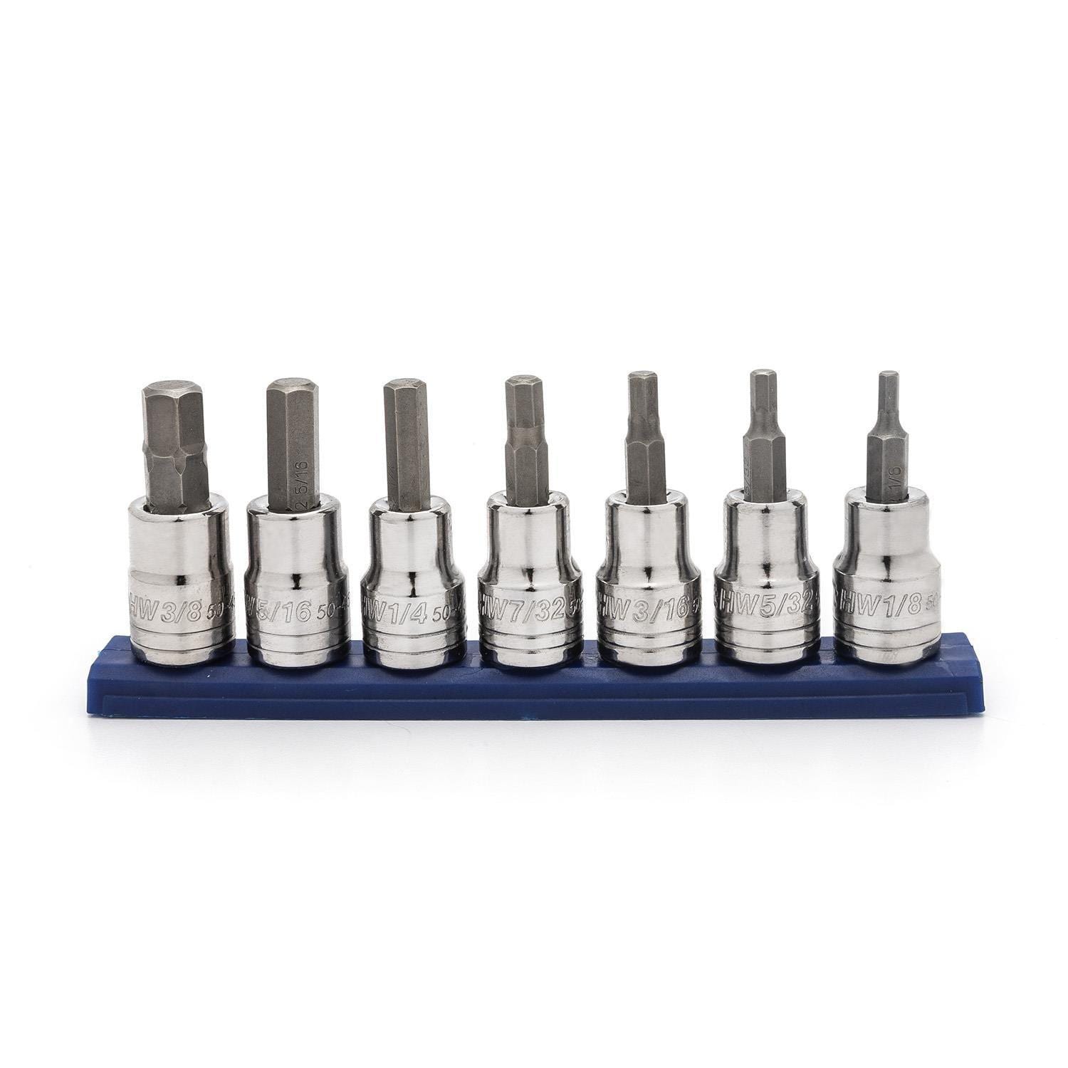 Duralast 3/8in Drive SAE Hex Bit Socket Set 7 Piece | AutoZone