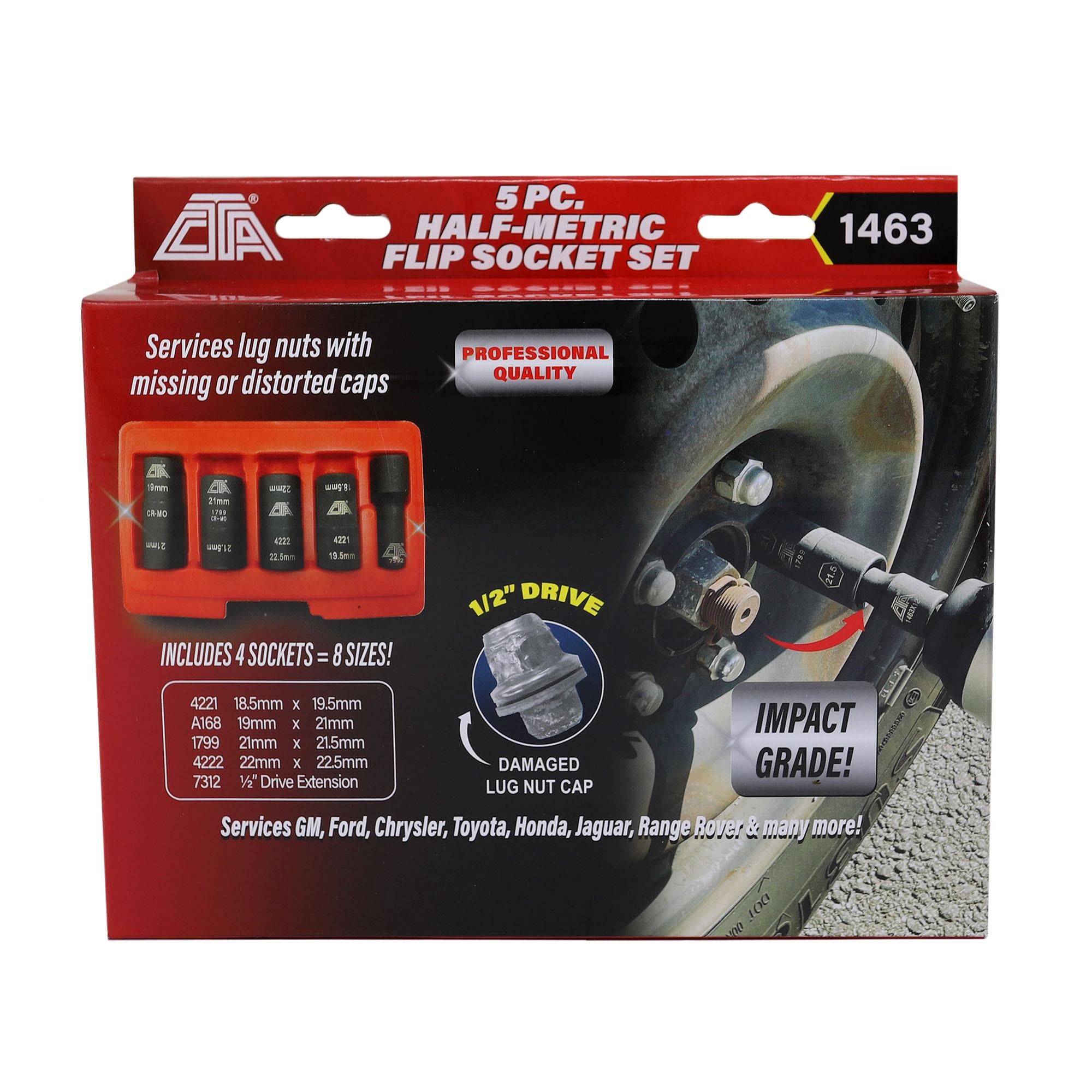 CTA Lug Nut Flip Socket Set 5 Piece | AutoZone