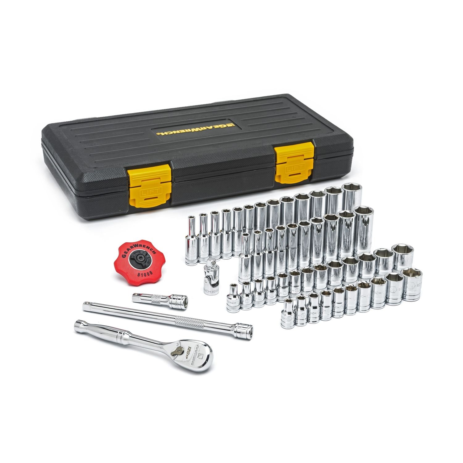 GearWrench 1/4in Drive 6 Point 120XP Standard and Deep SAE, Metric ...