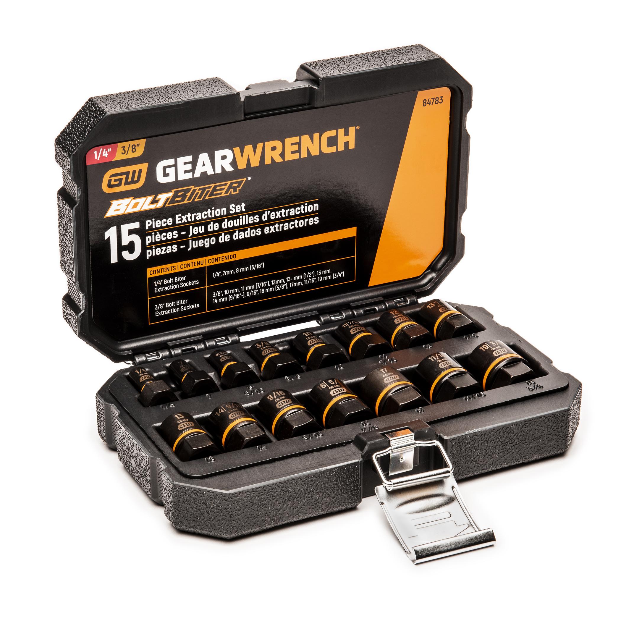 GearWrench 1/4 in. and 3/8 in. Drive Bolt Biter Impact Extraction