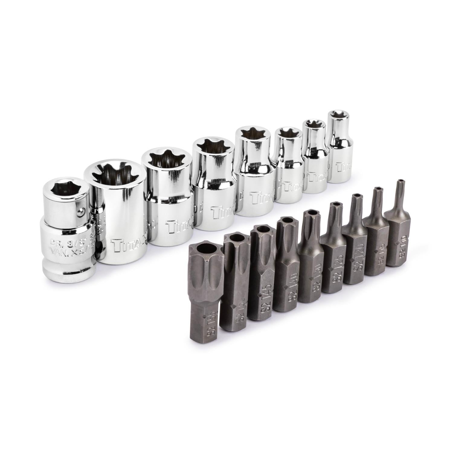 Titan Star Socket and Bit Set 17 Piece
