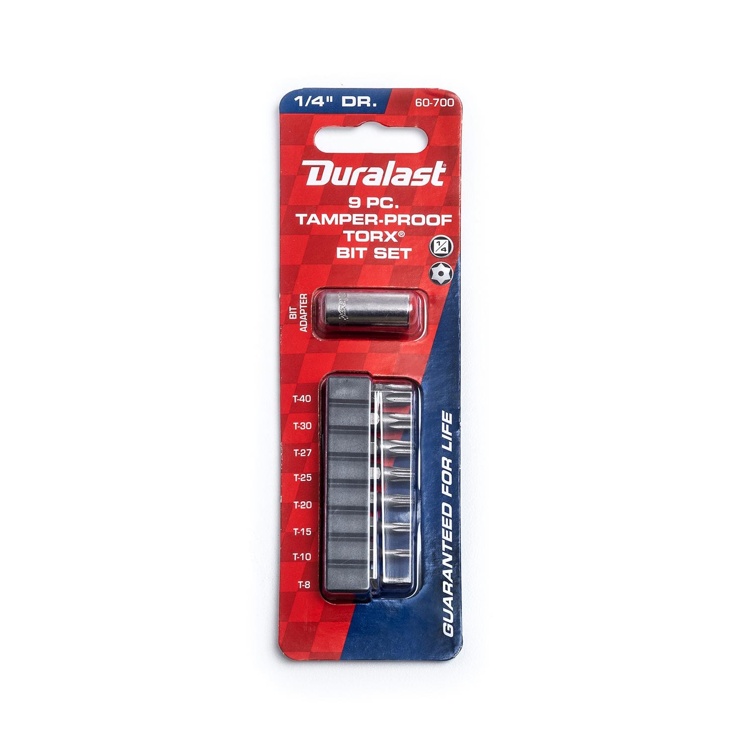 Duralast 1/4 Drive Tamper Proof Star Bit Set 9 Piece | AutoZone