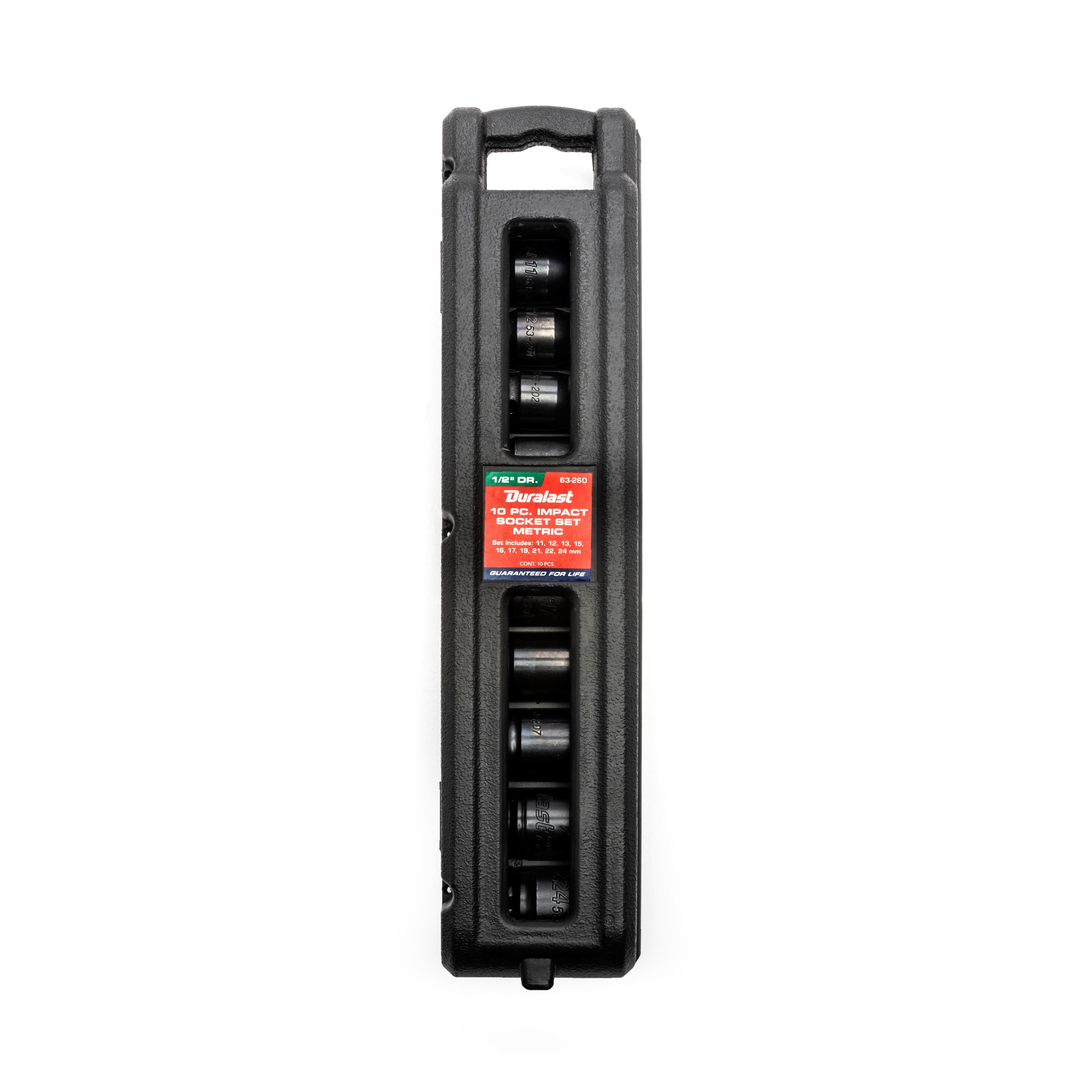 Duralast 1/2in Drive Metric Deep Impact Socket Set 10 Piece | AutoZone