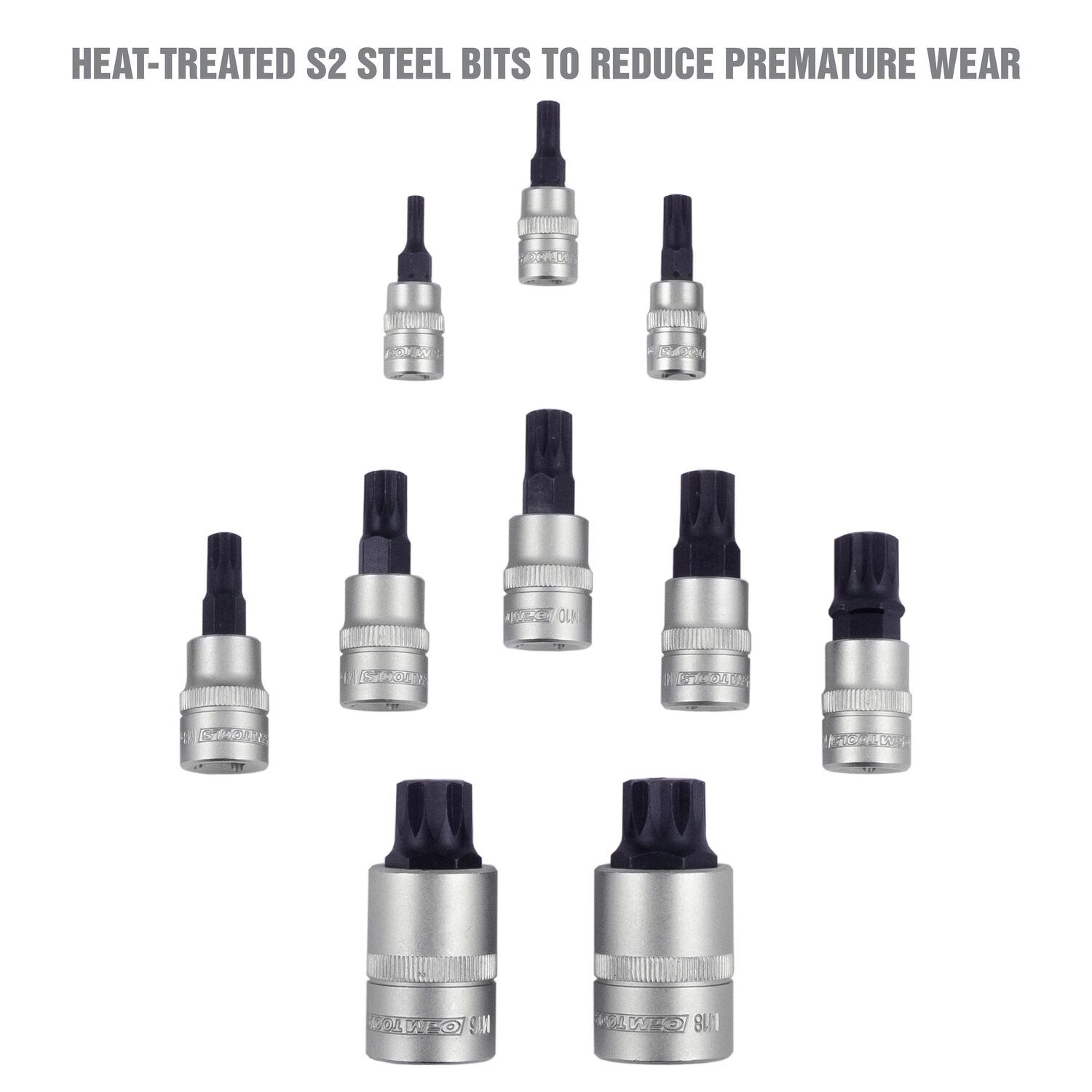 OEMTOOLS Magnetic Triple Square Bit Socket Set 10 Piece | AutoZone