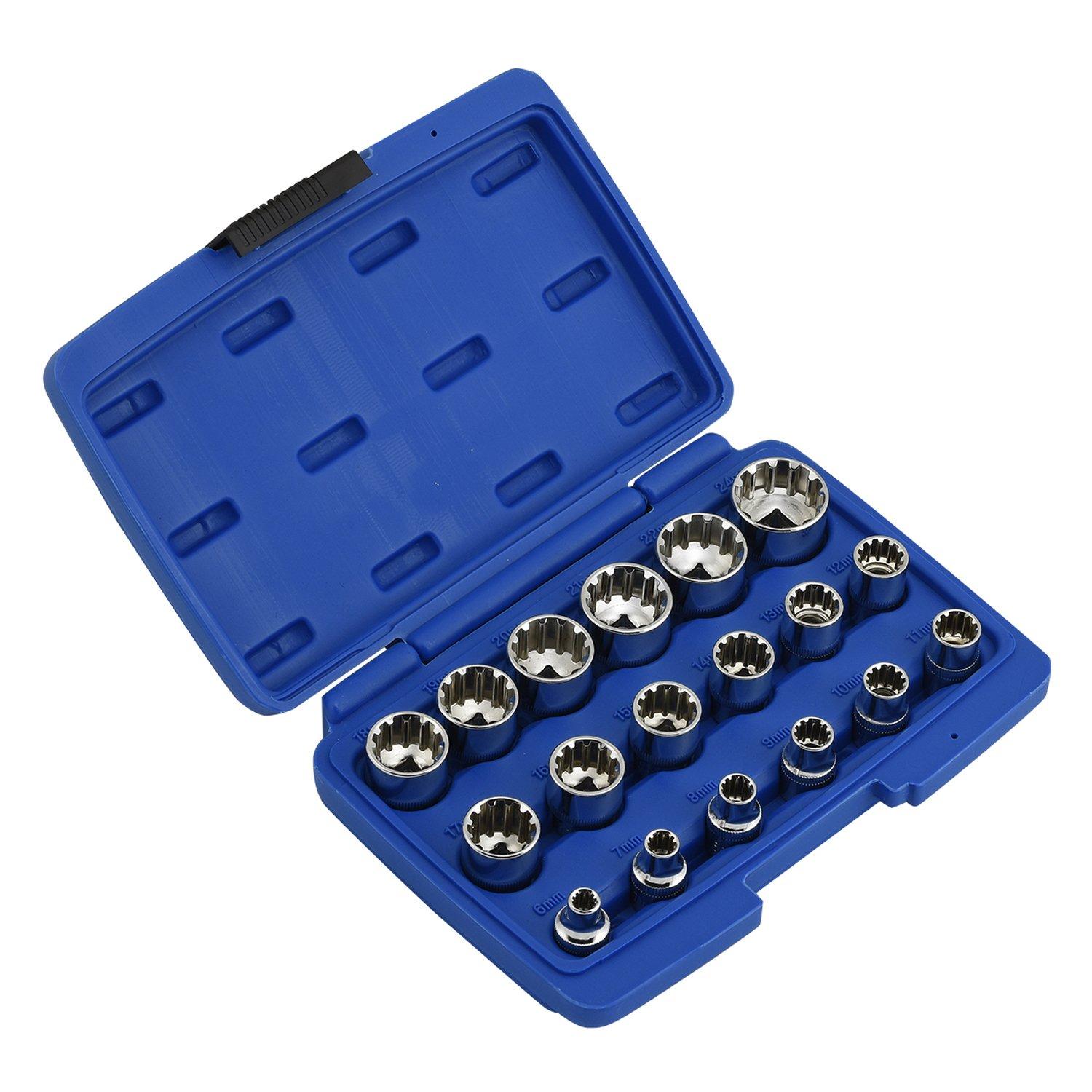 NEIKO 3/8in Drive, Spline, Metric and SAE, Cr-V, Universal 6 Point