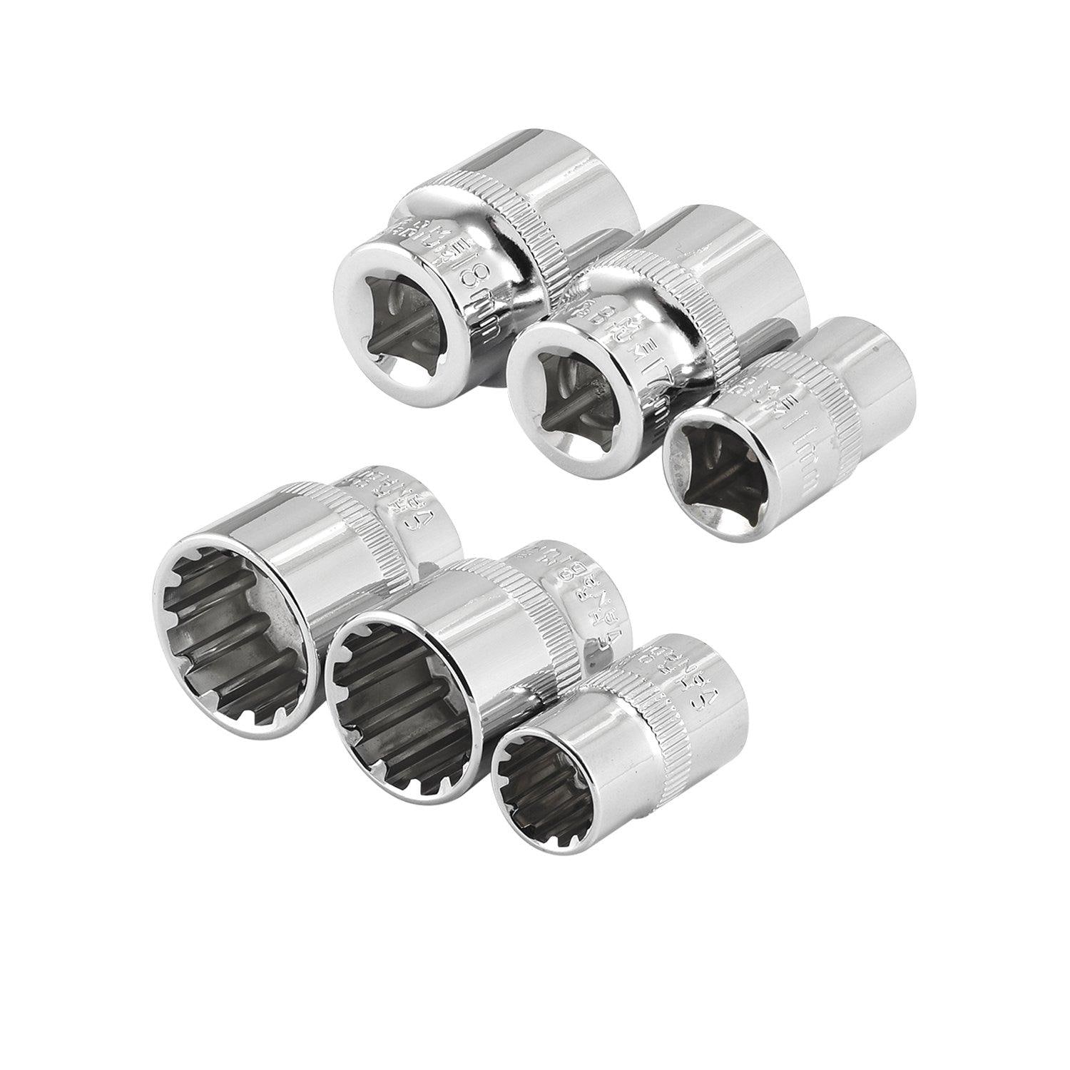 NEIKO 3/8in Drive, Spline, Metric and SAE, Cr-V, Universal 6 Point