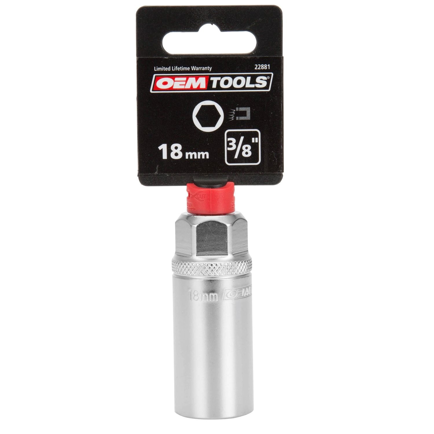 OEMTOOLS 3/8in Drive 18mm Magnetic Spark Plug Socket | AutoZone
