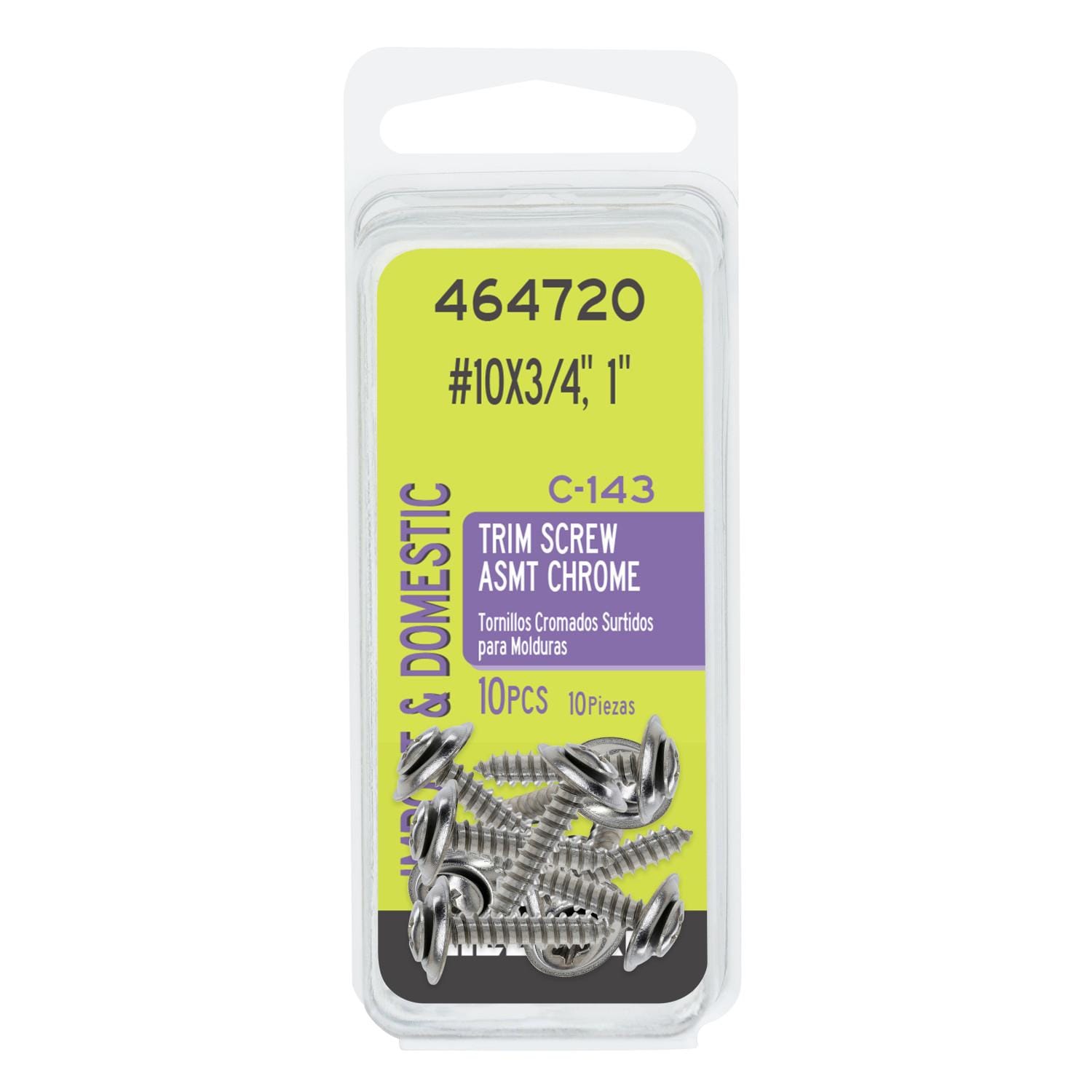 Needa Parts Chrome No.10 Trim Screw 10 Piece | AutoZone