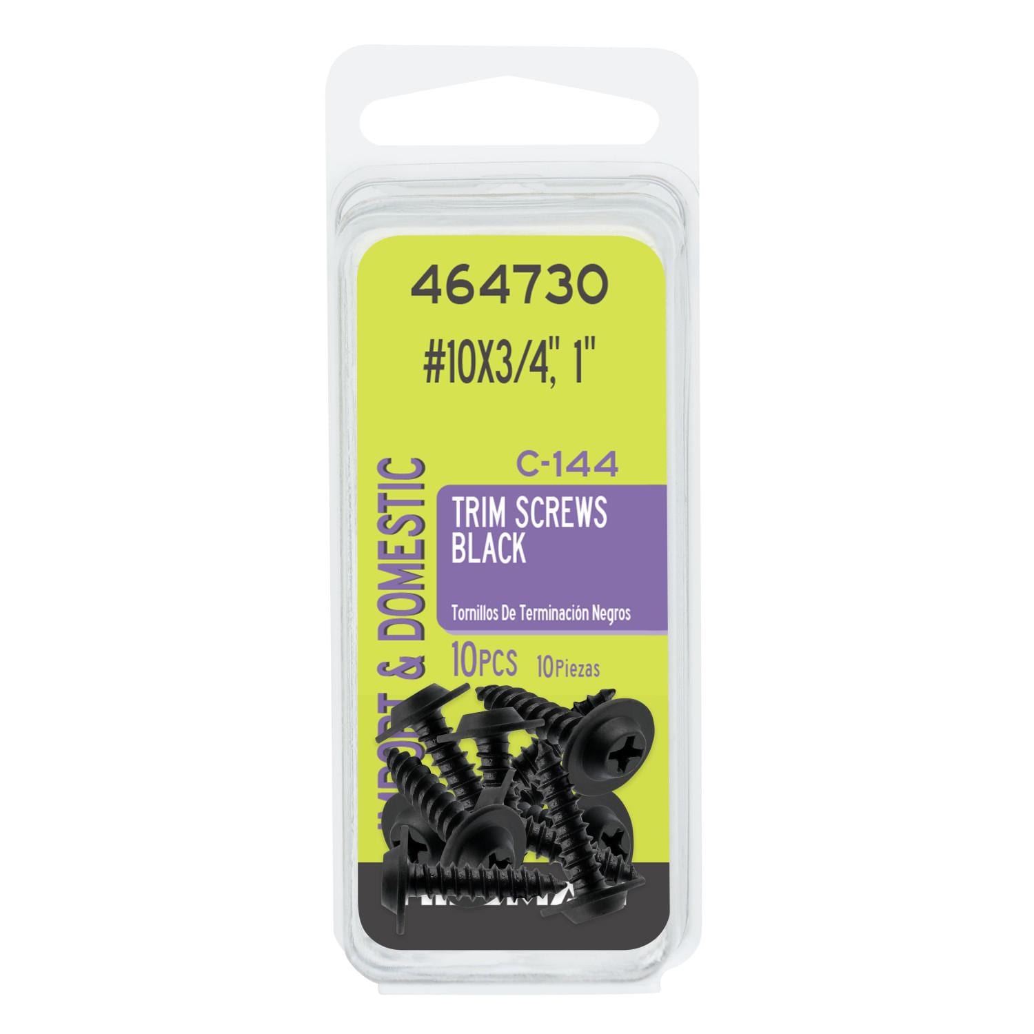 Needa Parts Black No.10 X 3/4in and 1in Trim Screw 10 Piece | AutoZone