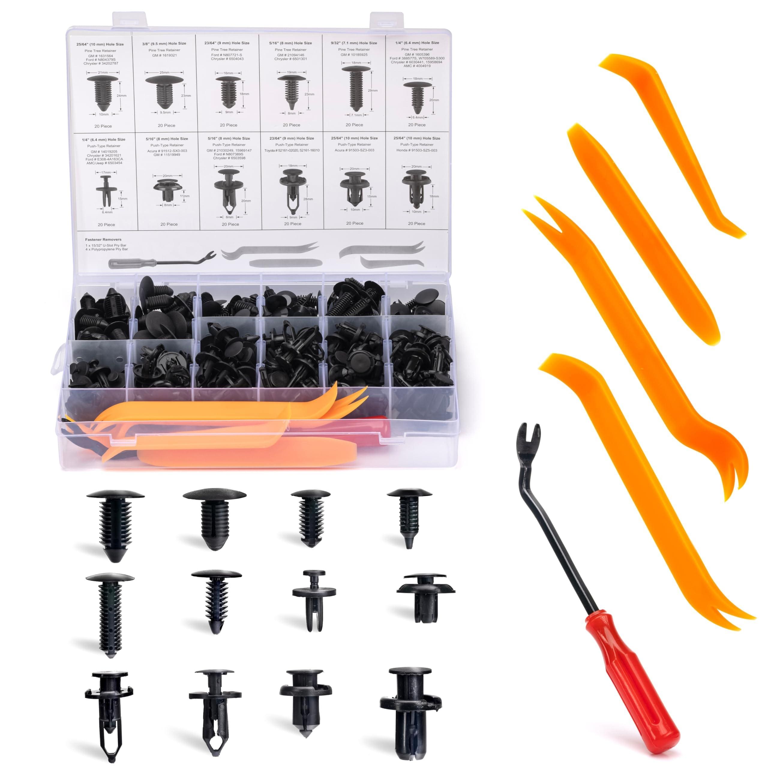 NEIKO Car Retainer Clips Assortment, Automotive Fasteners, Toyota