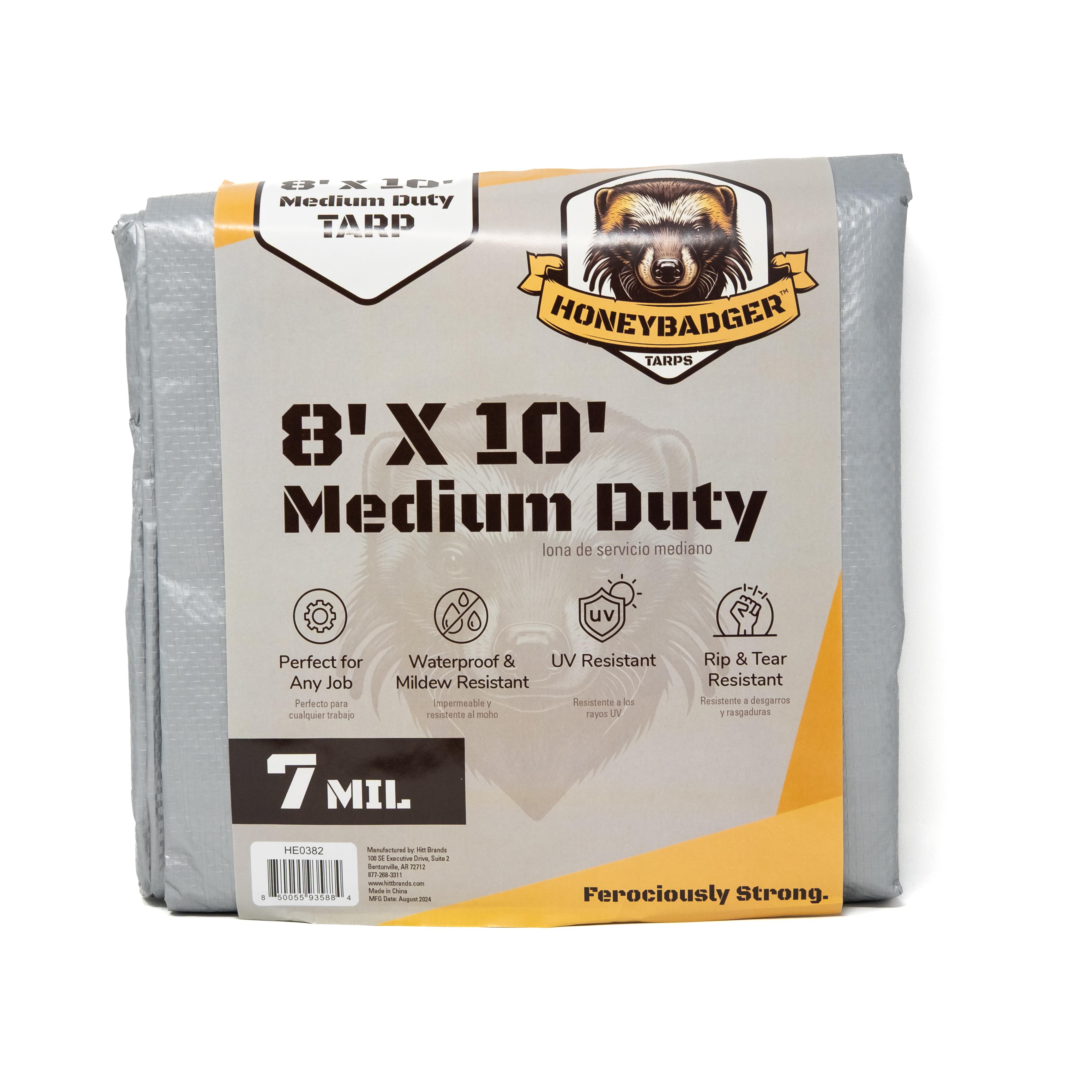 Honeybadger 8ft x 10ft Silver Medium Duty Tarp HE0382 | AutoZone