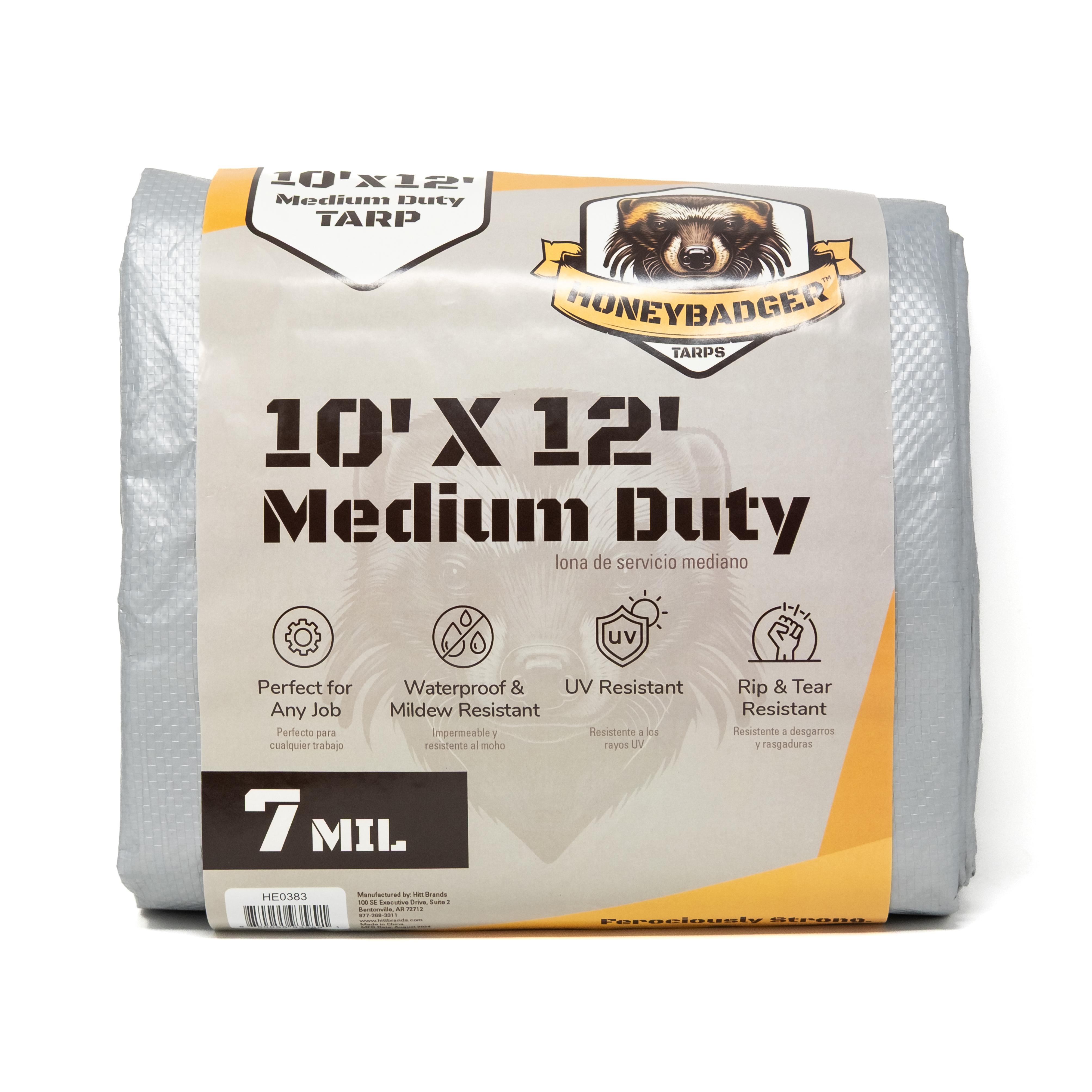 Honeybadger 10ft x 12ft Silver Medium Duty Tarp HE0383 | AutoZone