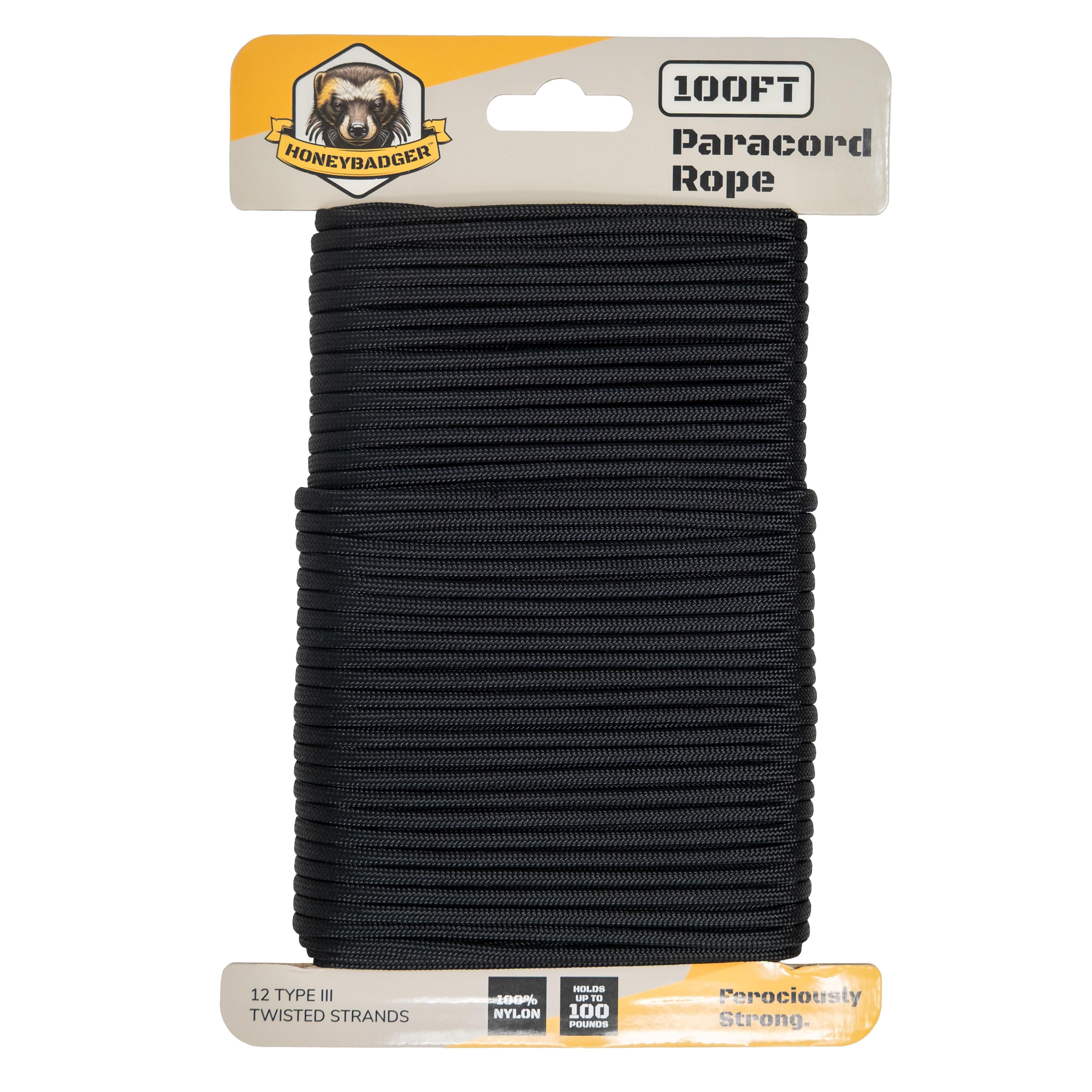 Honeybadger Black Paracord 100ft Spool HE0400 | AutoZone