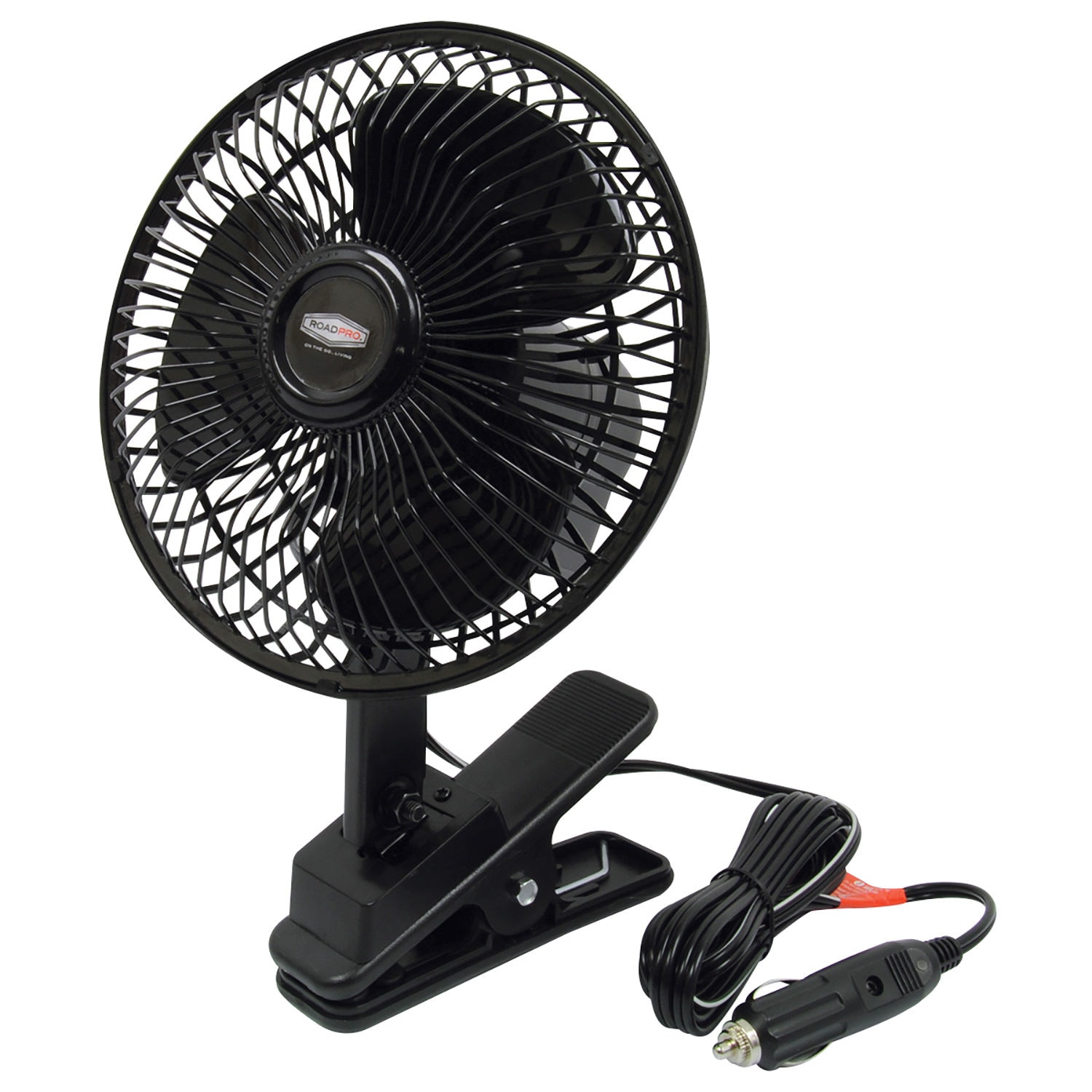 car fan plugs into cigarette lighter RoadPro Car Fan, Oscillating, 12V, RP-1137