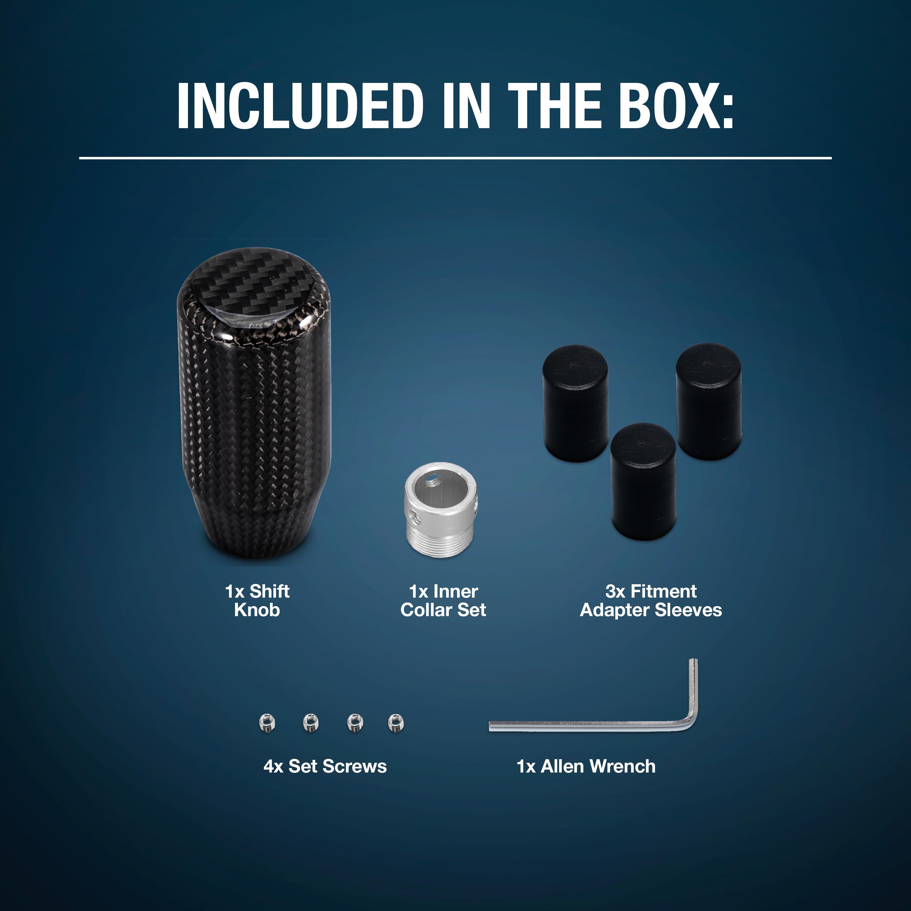 TYPE S Black Carbon Fiber Shift Knob | AutoZone