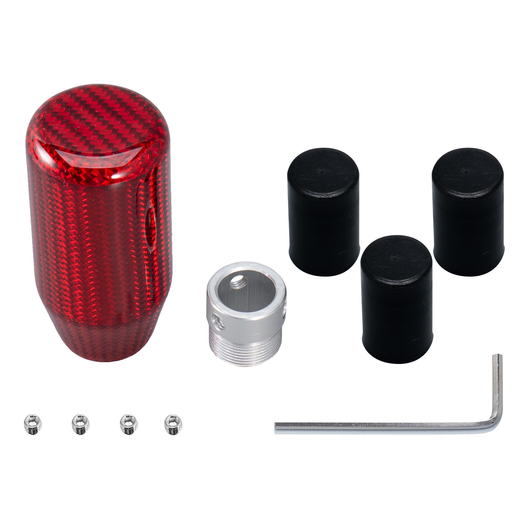 thumbnail image 2 of M8 X 1.25 Carbon Fiber JDM Auto Transmission Shift Knob With Gold Strip - Fits Scion TC XB XA XD FRS/BRZ 2 of 5