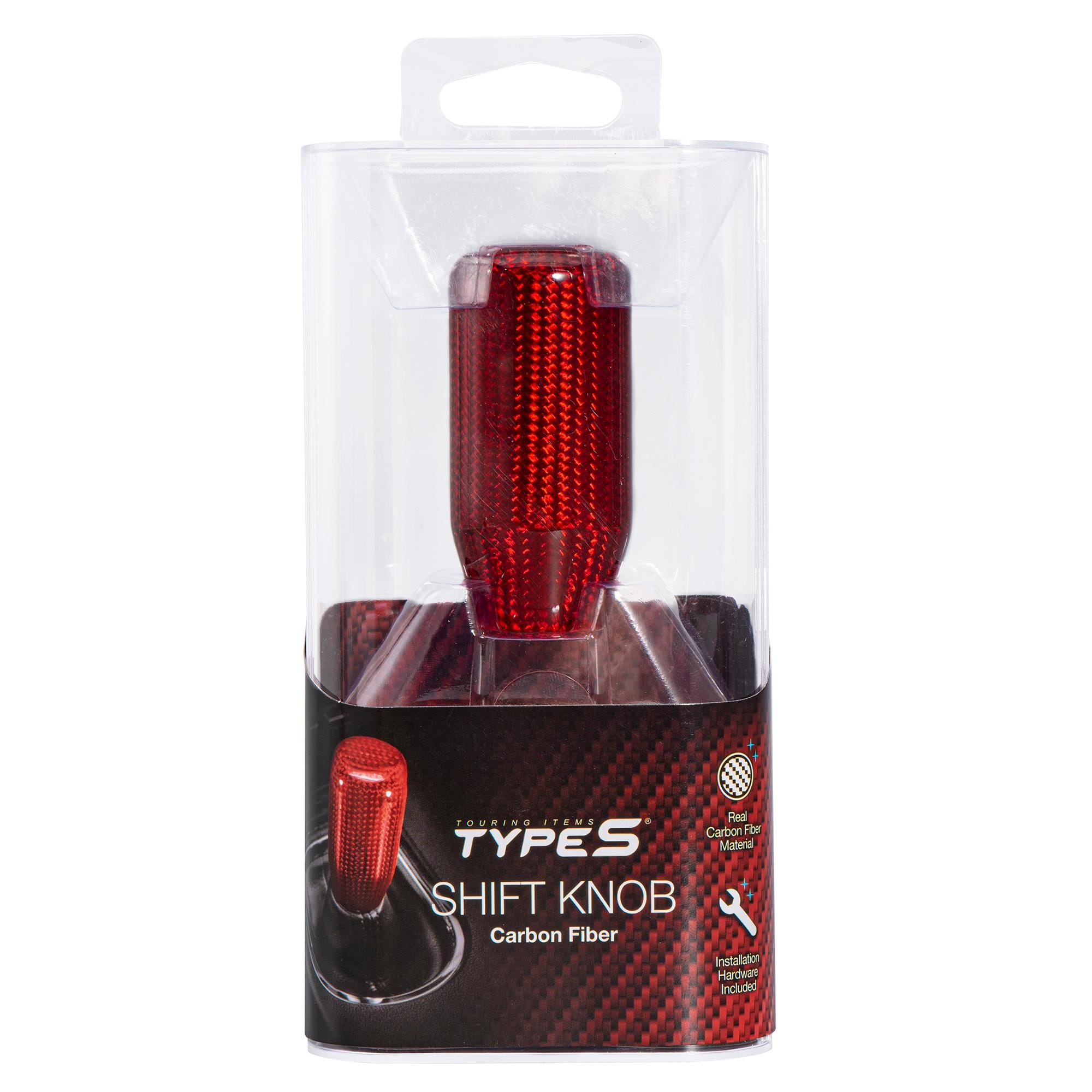 TYPE S Red Carbon Fiber Shift Knob | AutoZone