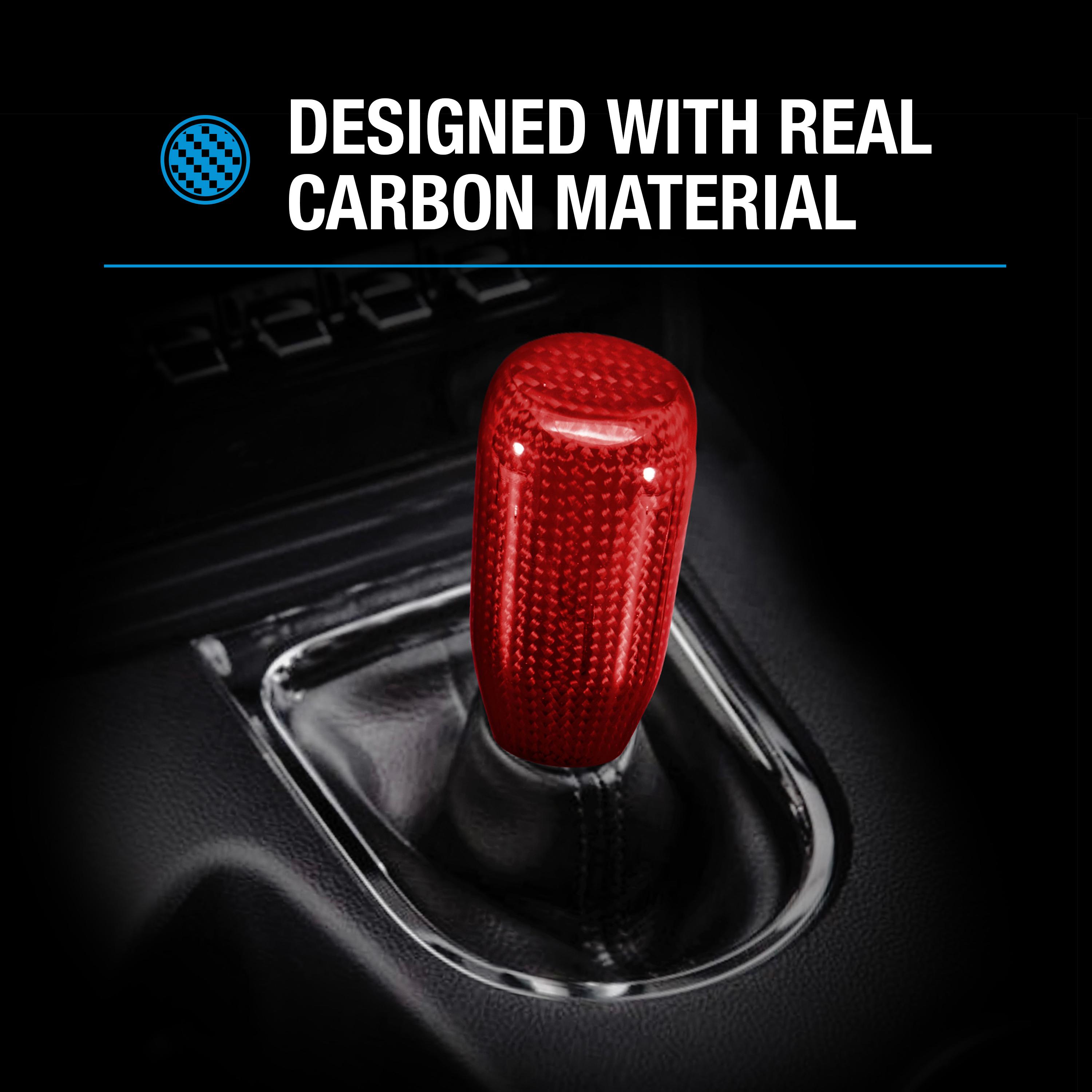 TYPE S Red Carbon Fiber Shift Knob | AutoZone