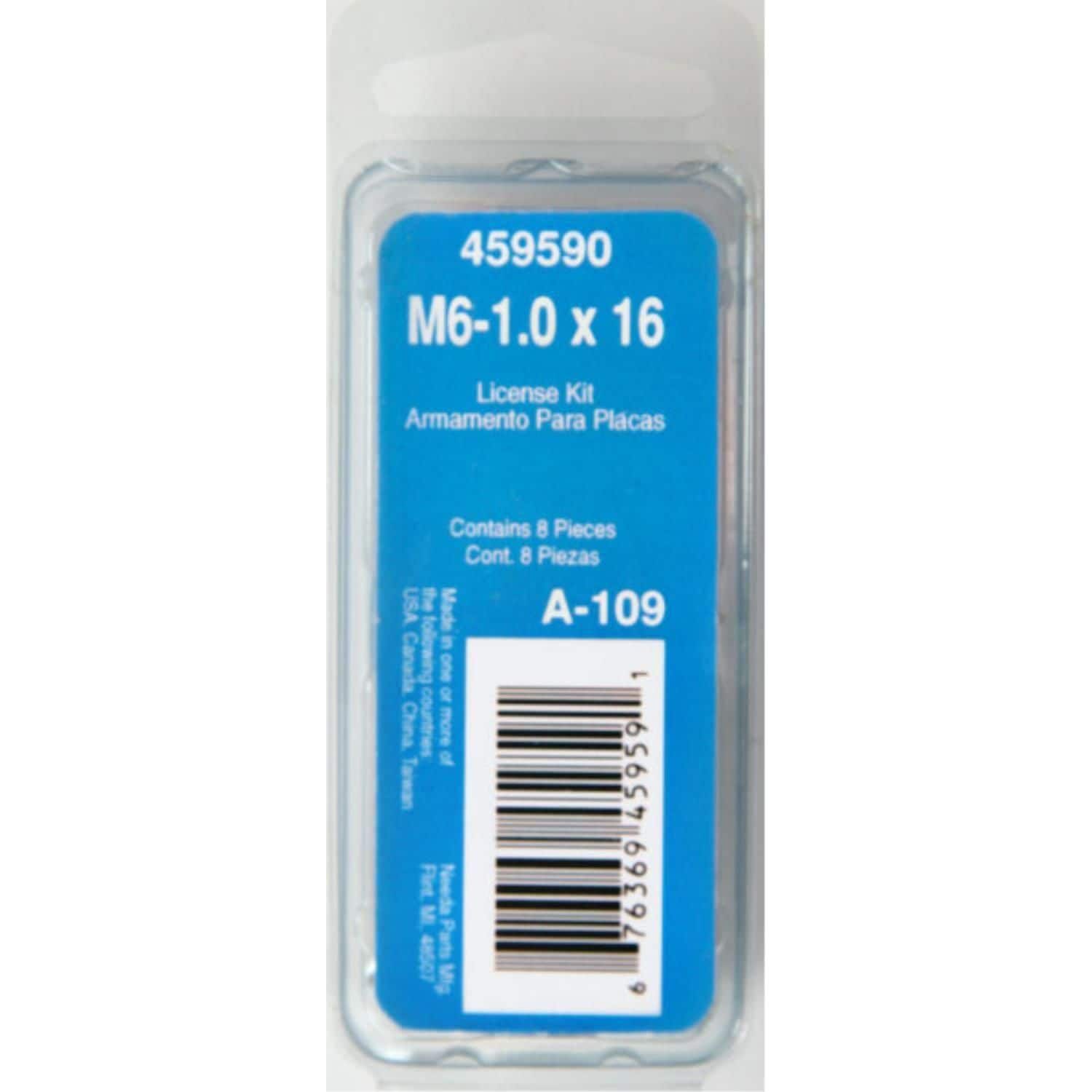 Needa Parts M6- 1.0 X 16mm License Plate Fasteners 8 Piece | AutoZone