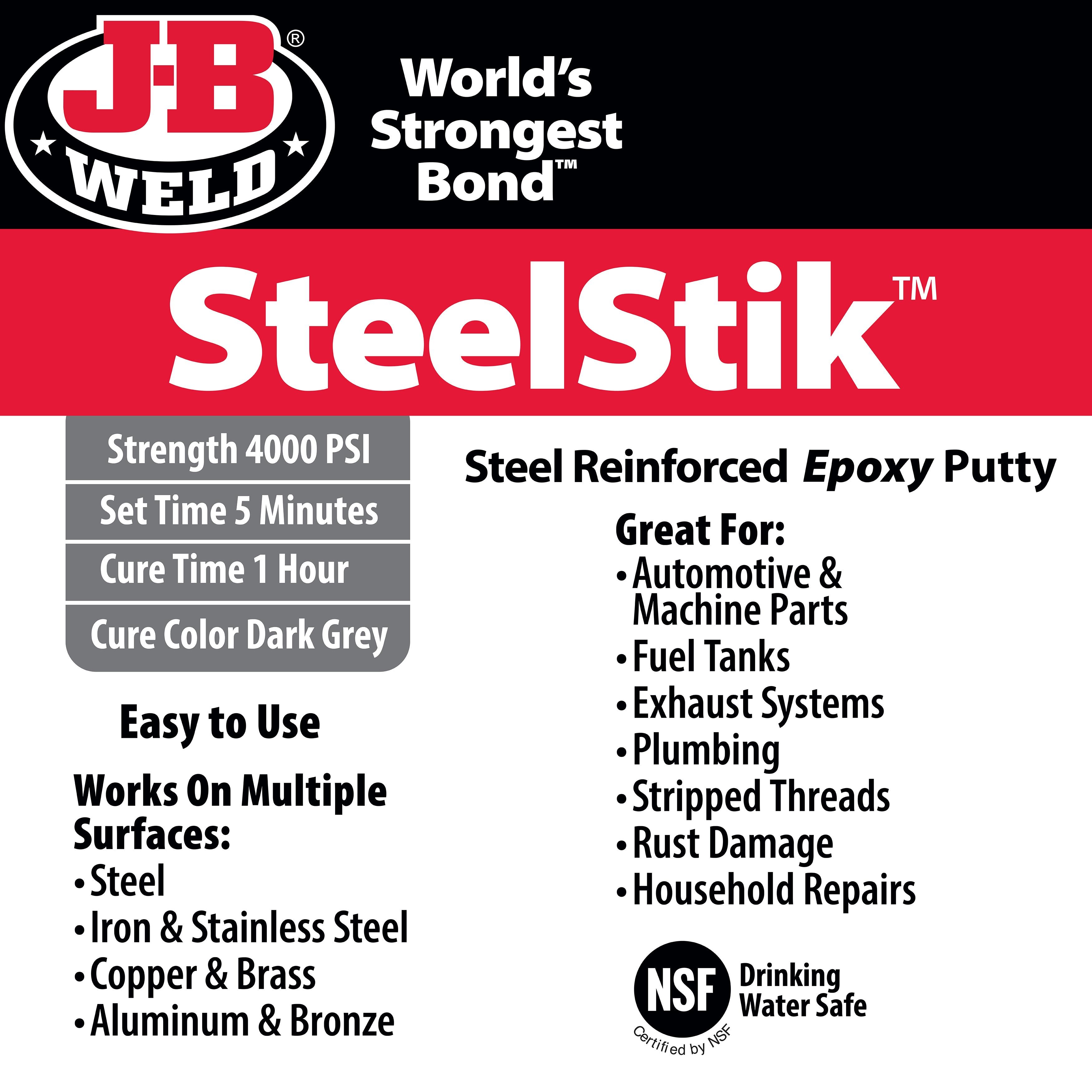J-B Weld SteelStik Steel Reinforced Epoxy Putty