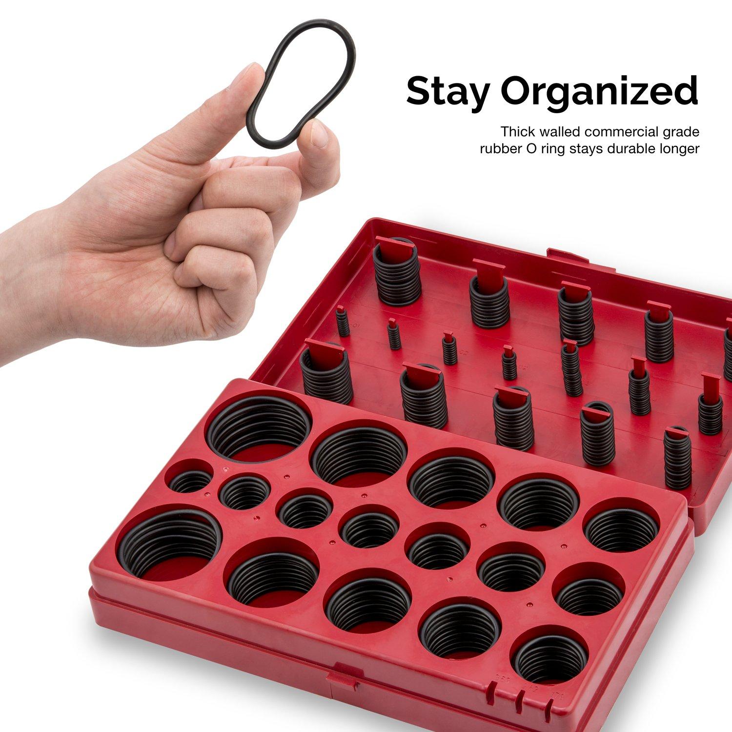 NEIKO Rubber O-Ring Assortment Kit, Buna-N Gasket Sealing Rings