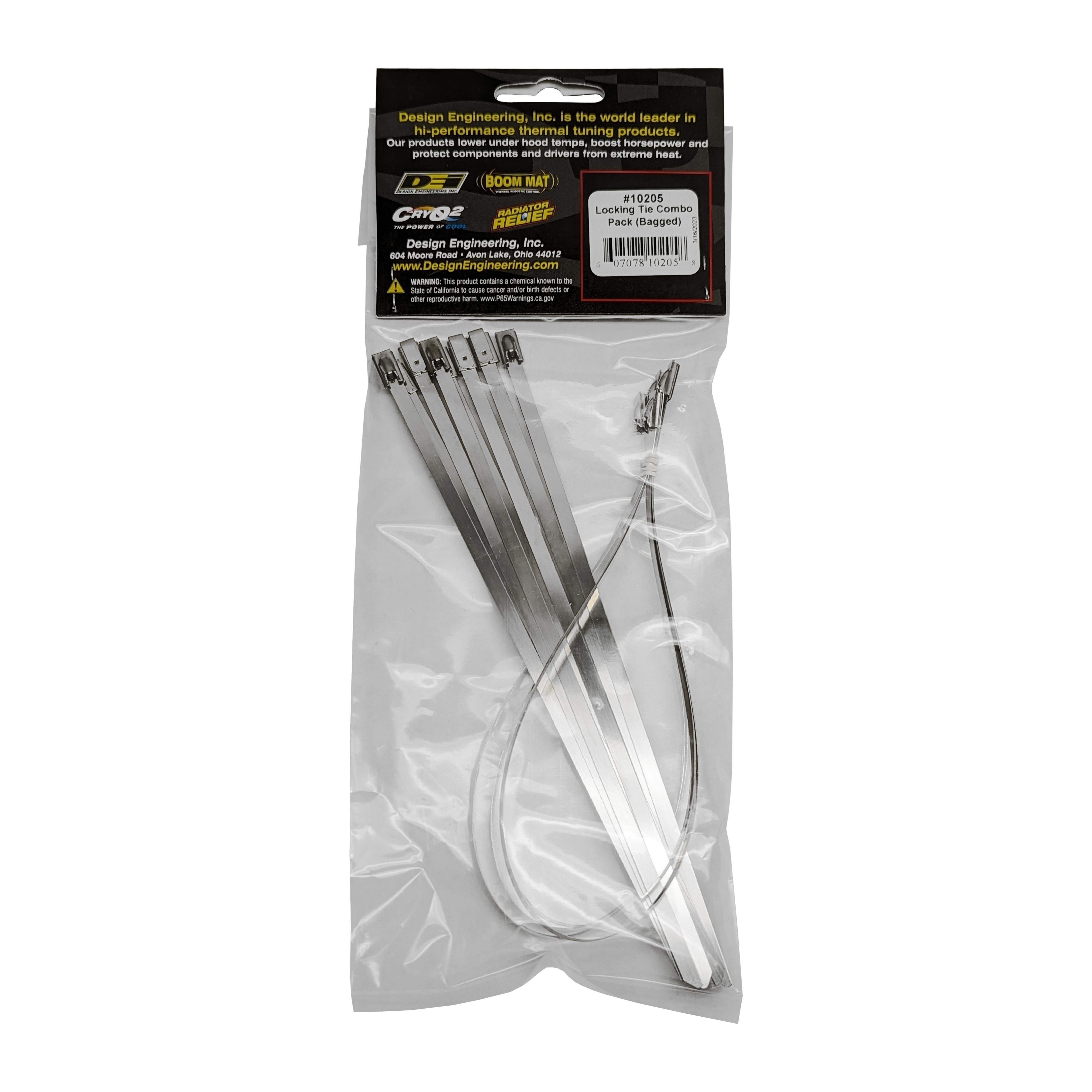 Design Engineering Stainless Steel Locking Tie Combo Pack | AutoZone
