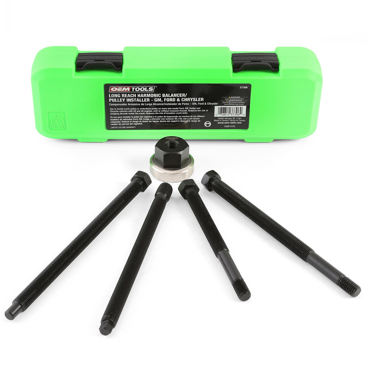 Abn Long Reach Harmonic Balancer Installer Kit – 5 Piece Harmonic Balancer Pulley Puller Set Damper Puller Kit - View #9