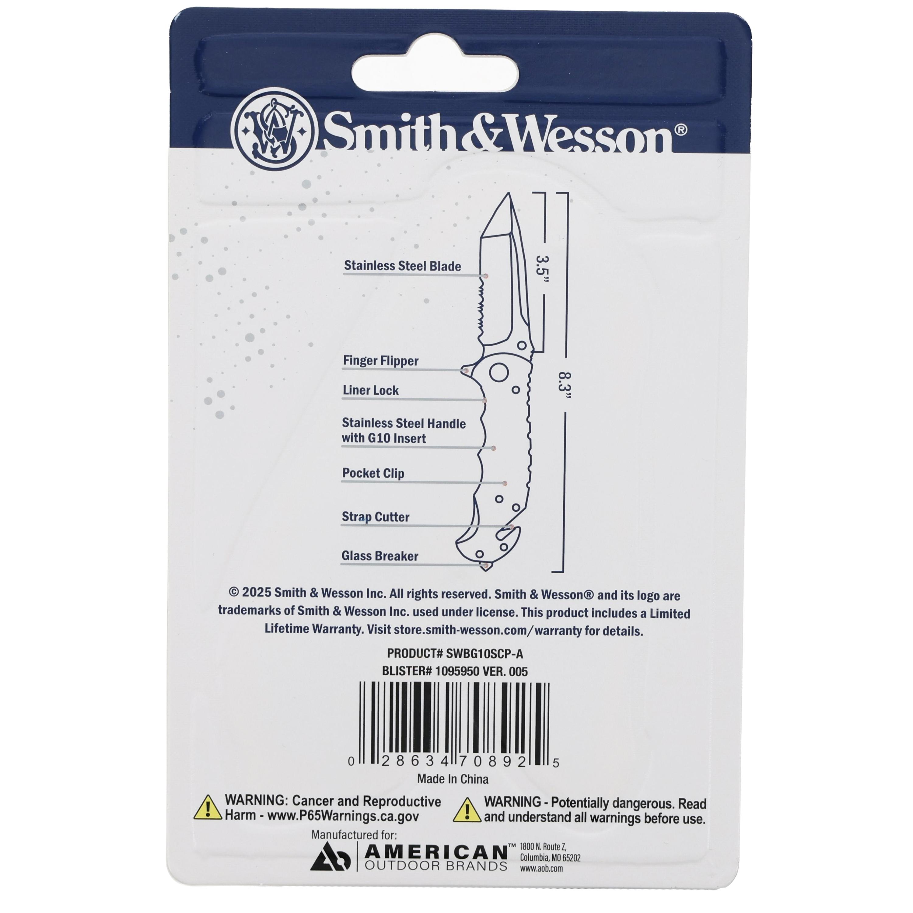 Smith & Wesson Utility Knife SWBG10SCP-A | AutoZone