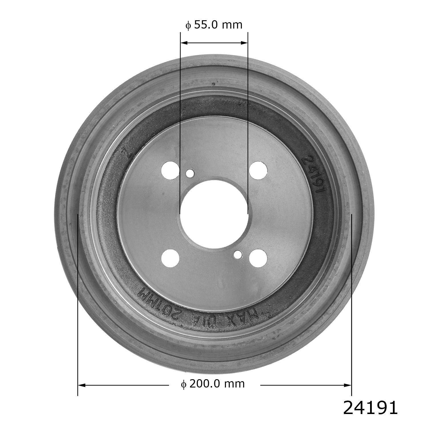 Duralast Brake Drum 24191 for Dodge Caravan