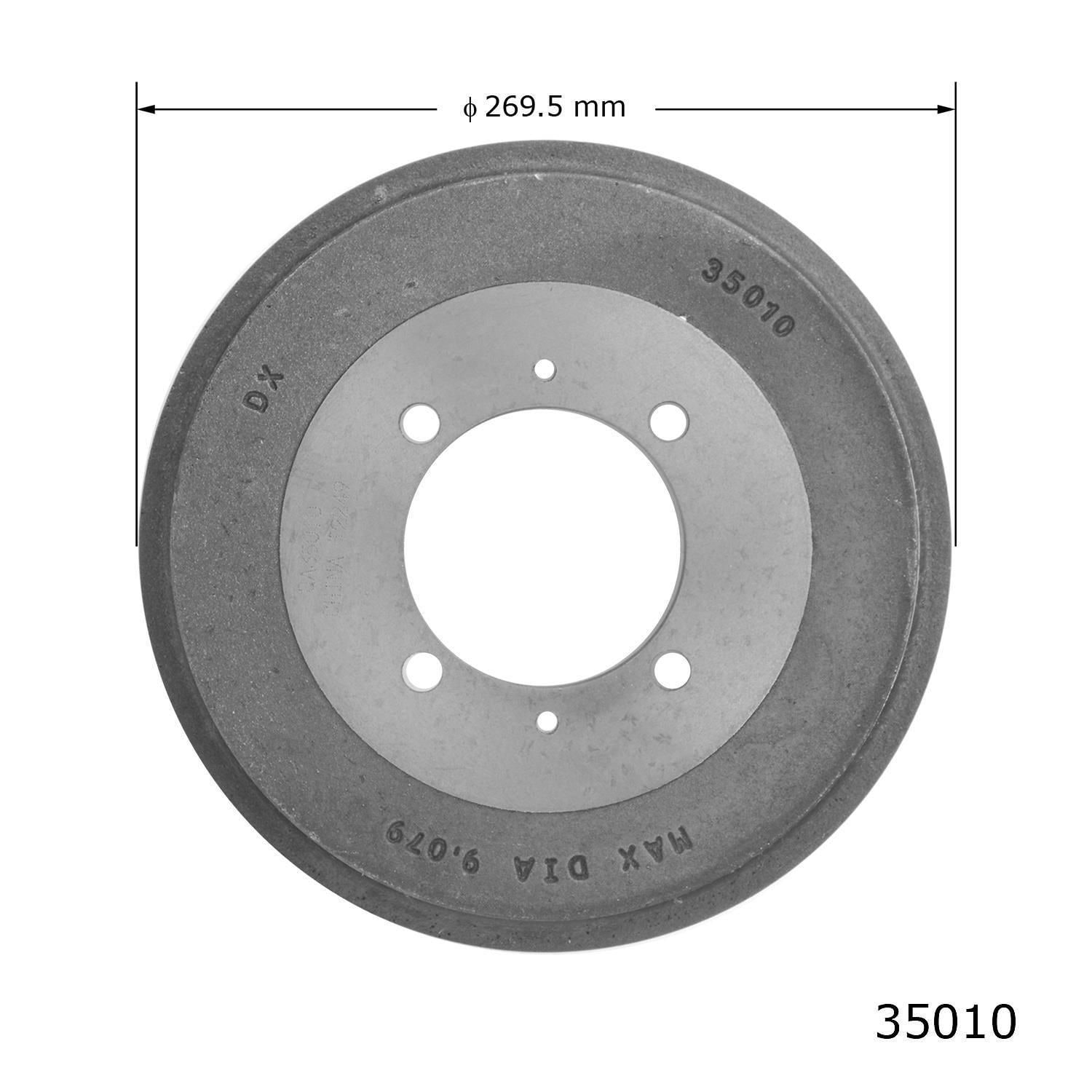 Duralast Brake Drum 35010 for Mitsubishi Galant
