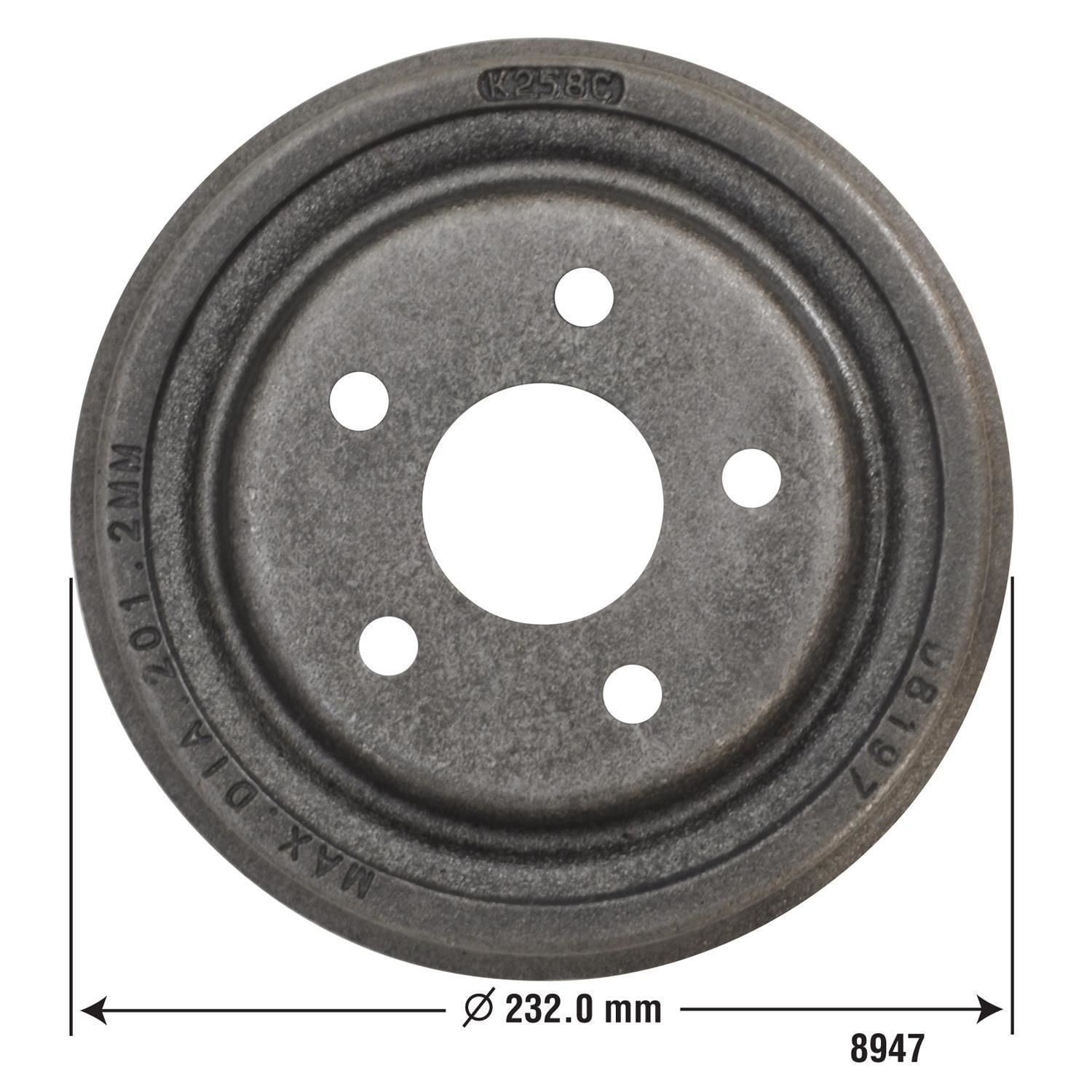 Duralast Brake Drum 8947 for Dodge Neon