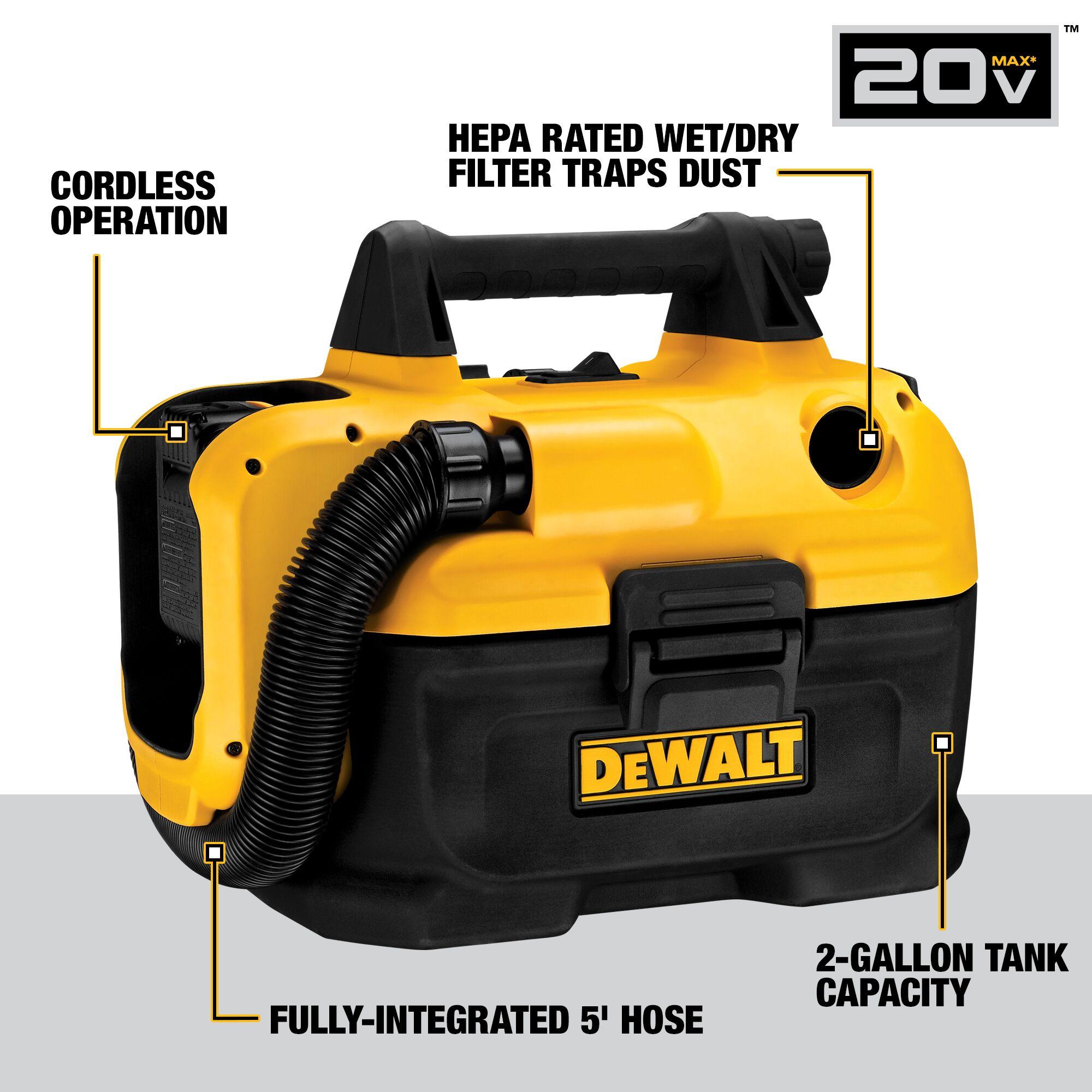 Dewalt 20 Volt MAX Cordless Wet-Dry Vacuum Tool Only | AutoZone