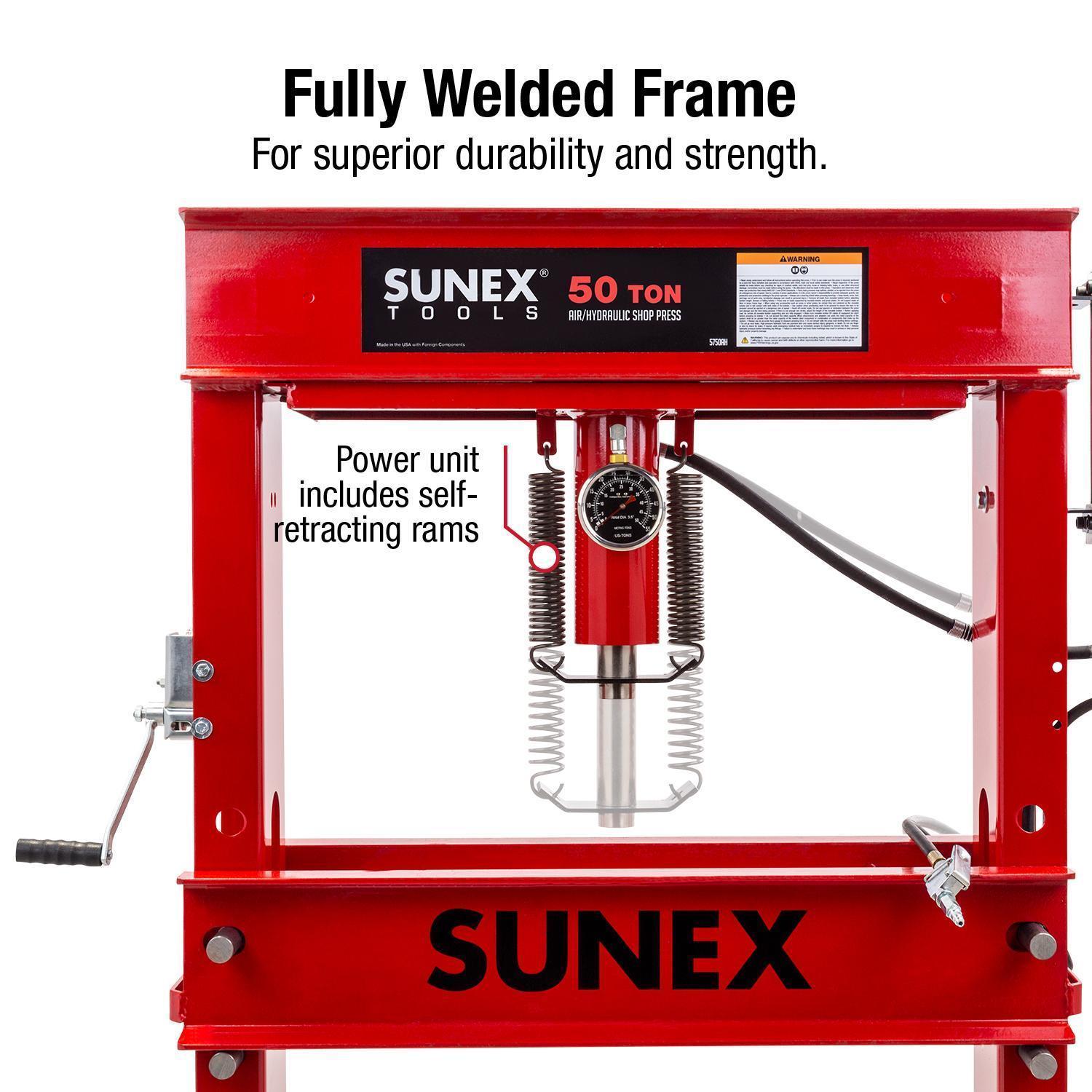 Sunex 50 Ton Air Hydraulic Shop Press | AutoZone
