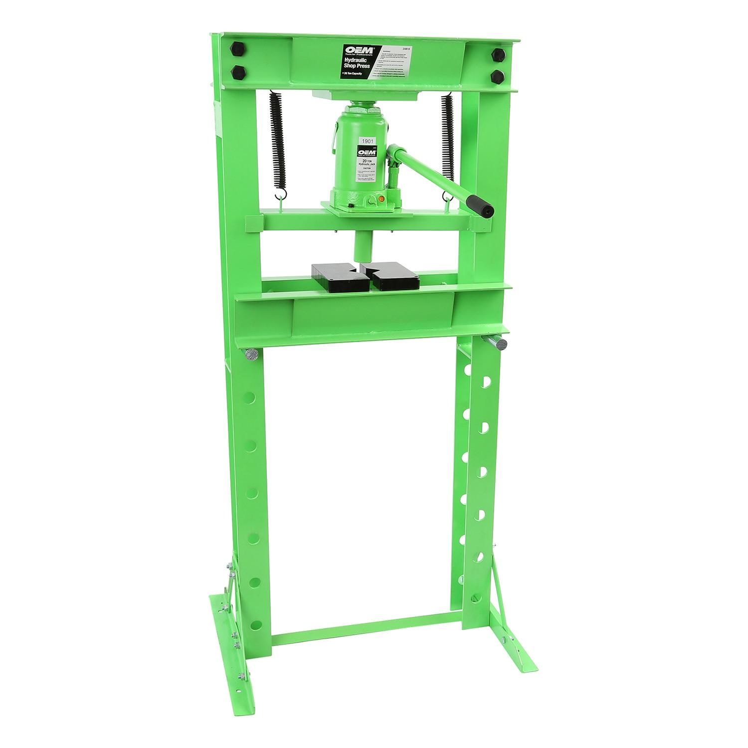 OEMTOOLS Green 20 Ton Bottle Jack Shop Press | AutoZone