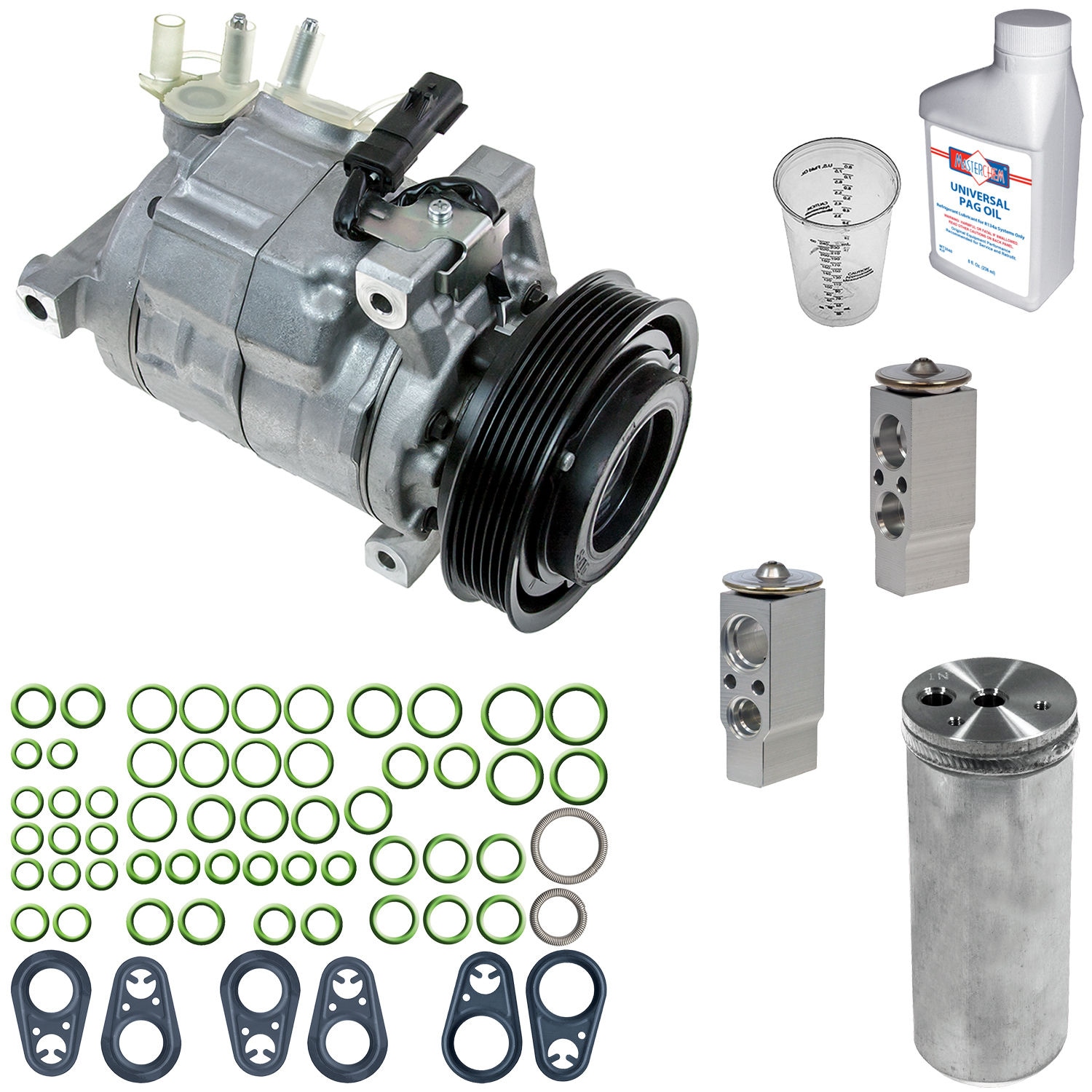 Ajusa JTC11426 Kit Montaggio Compressore Per Volkswagen Touareg E Transporter T5 2.5 TDI (anni 2003-2010, Motori BLK, BPD, AXD, AXE, BNZ, BPC, BLJ)