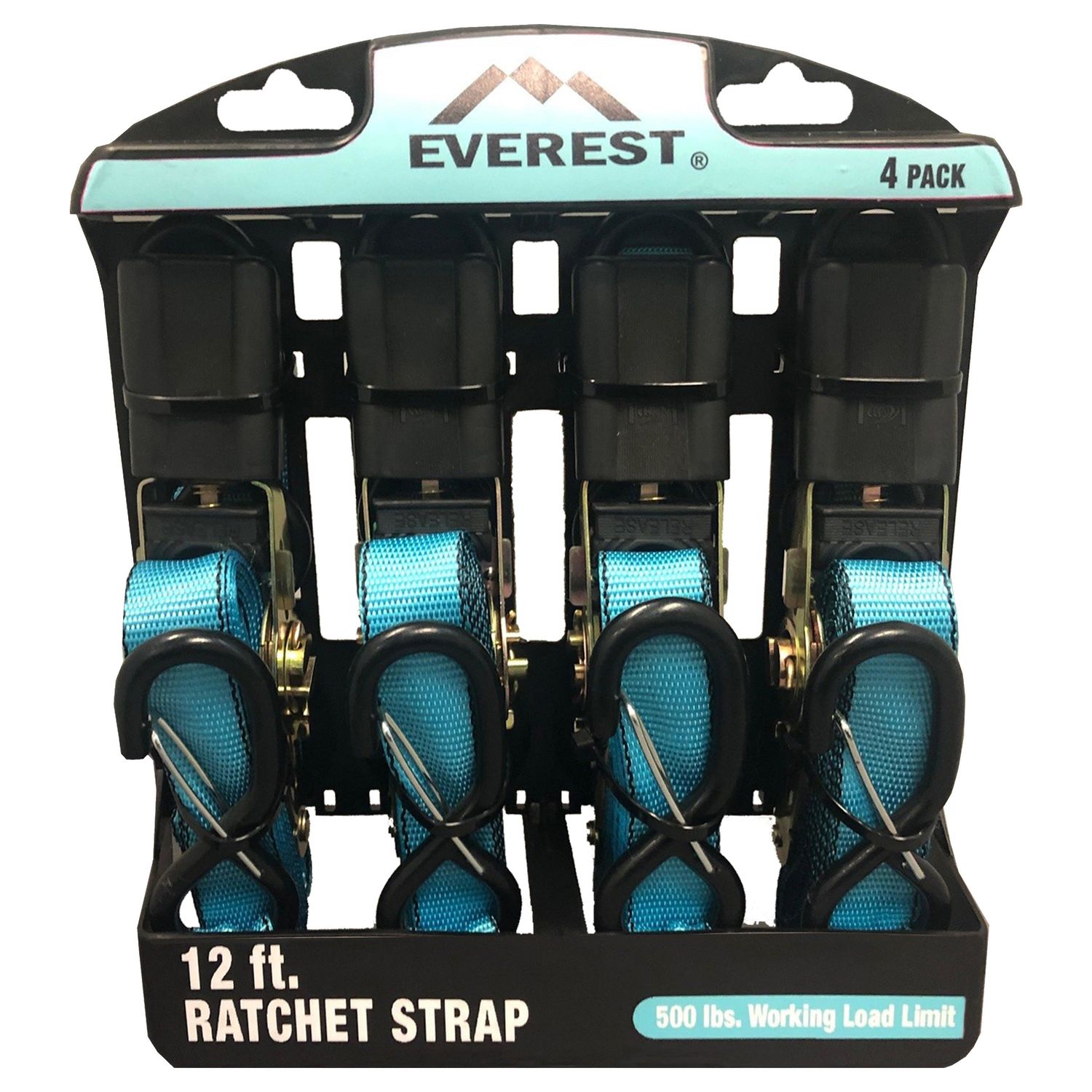 Everest 1in x 12ft 500lbs Blue Ratchet 4 Pack | AutoZone