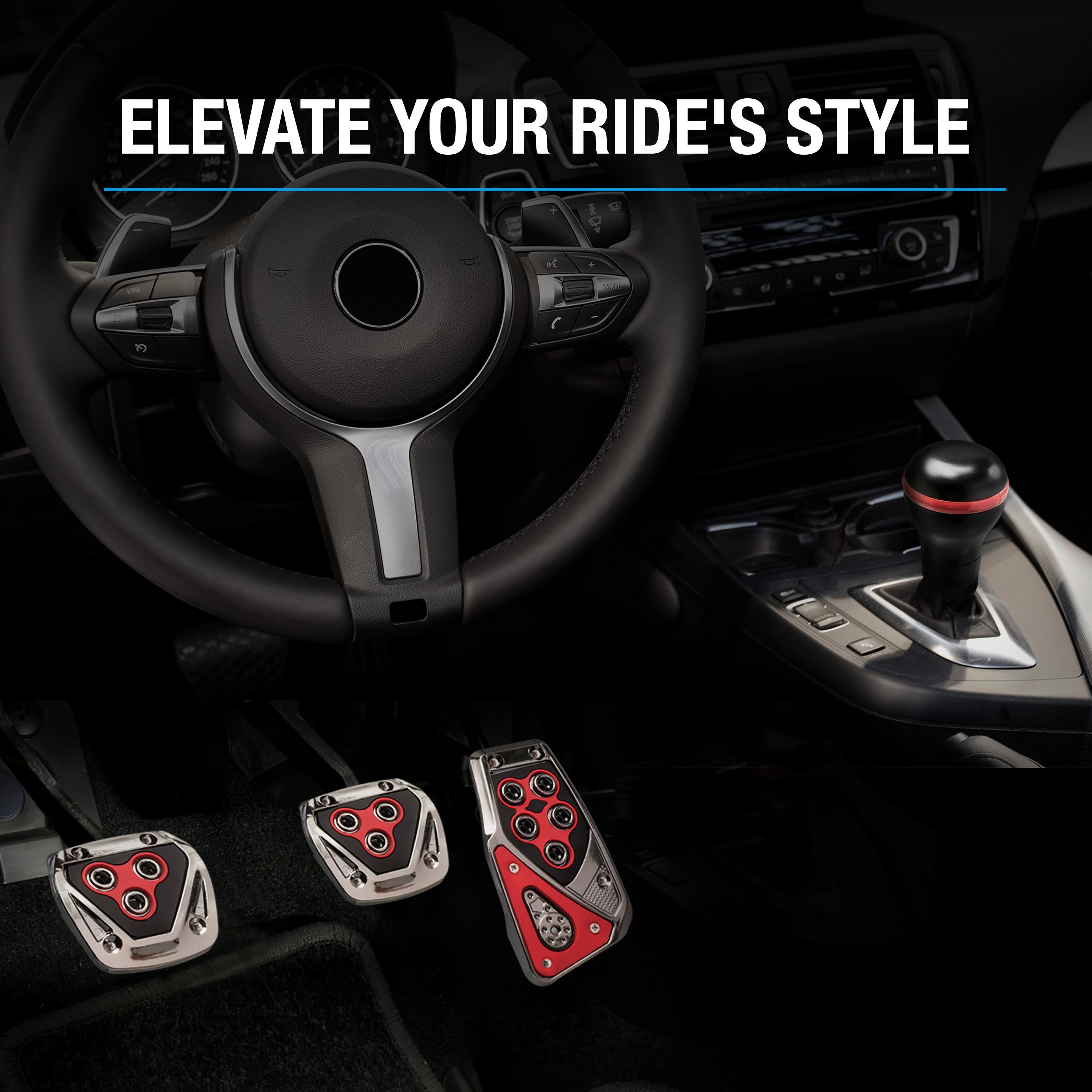 Type S Red Pedal Pad with Shift Knob Combo Kit | AutoZone