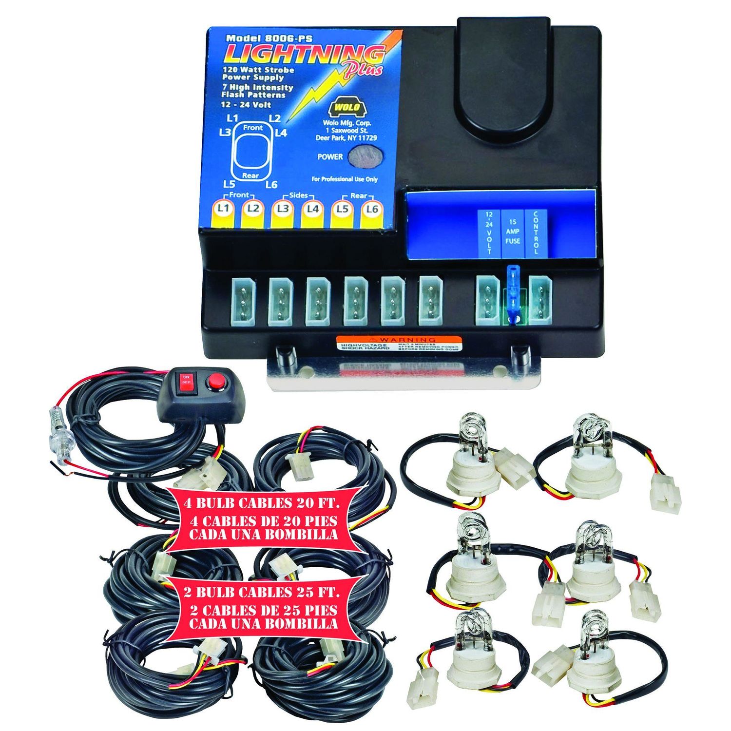 Wolo Clear and Amber Lightning Plus Strobe Light Kit for Kia