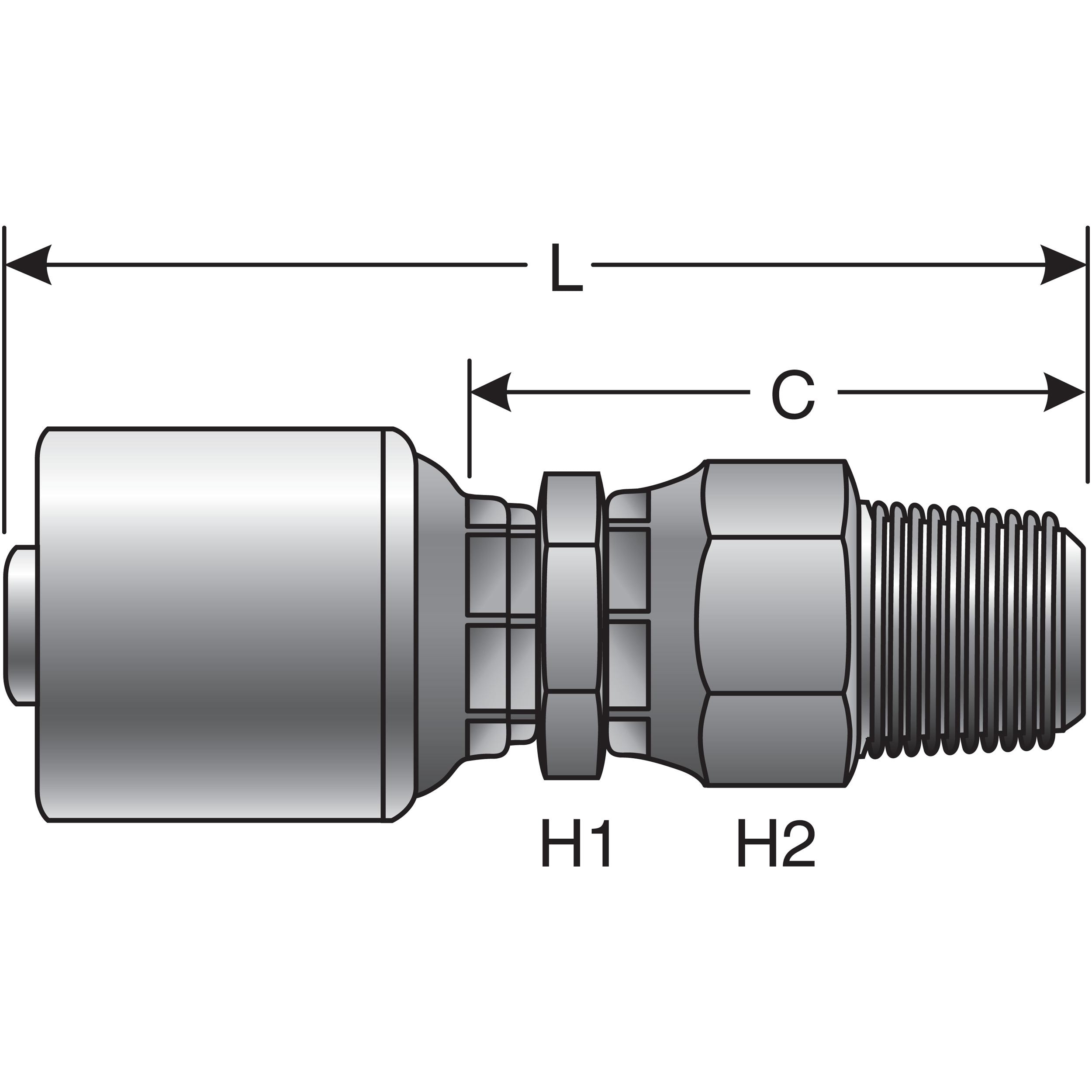 Gates MegaCrimp Hydraulic Coupling / Adapter G25105-0806 | AutoZone