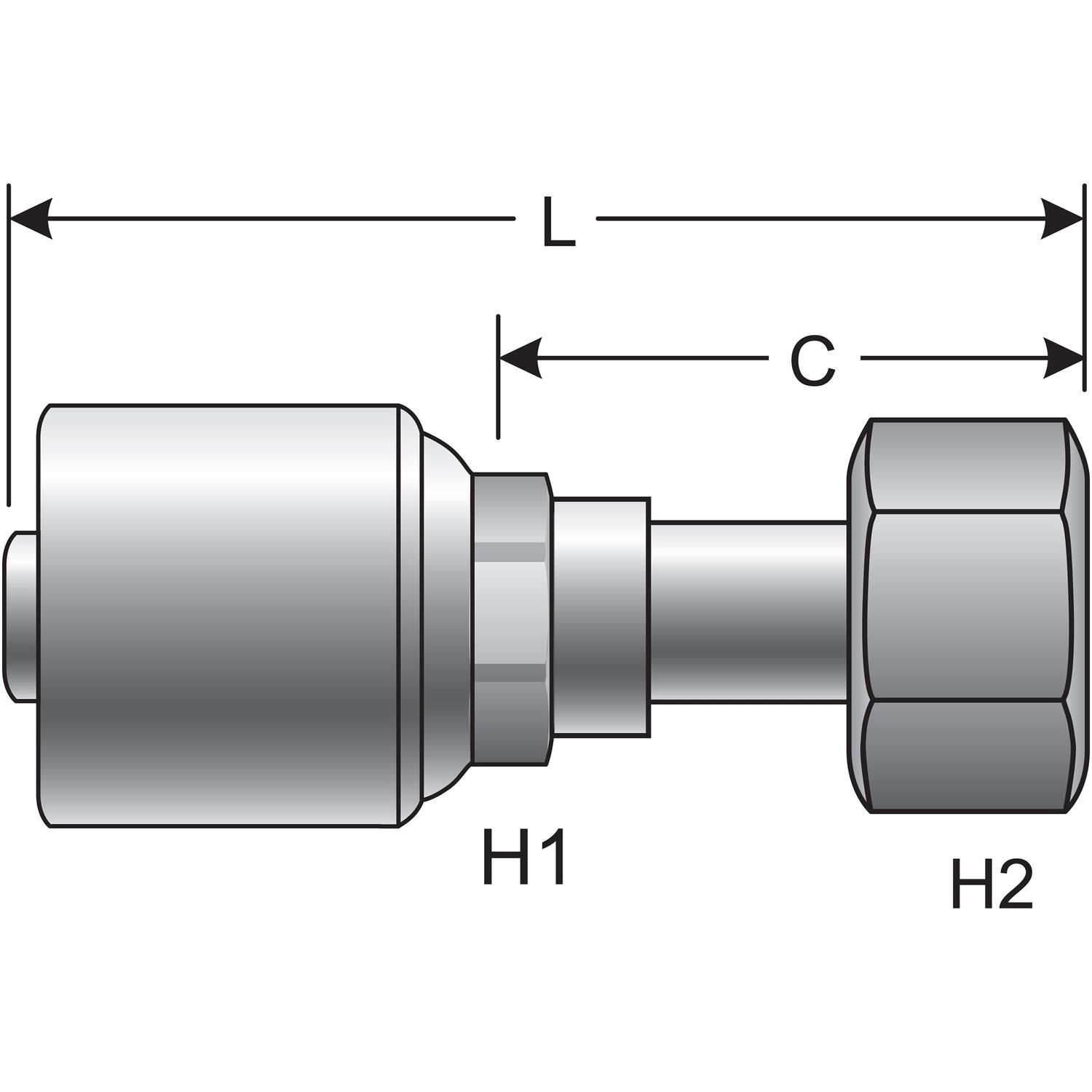 Gates MegaCrimp Hydraulic Coupling / Adapter G25230-0812 | AutoZone