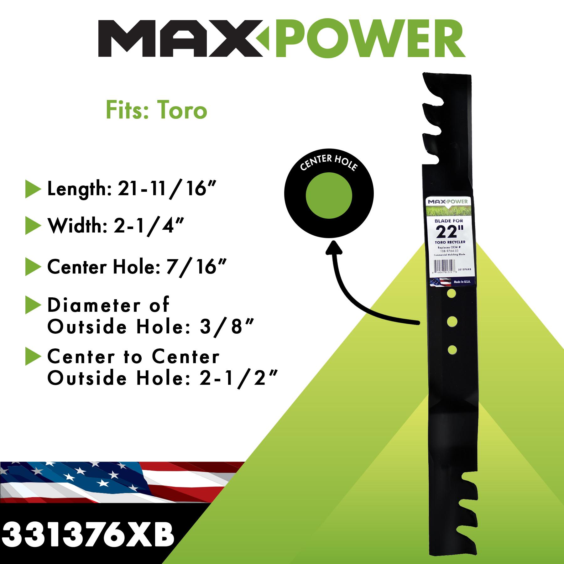 MaxPower 22 in Mower Blade 331376XB | AutoZone