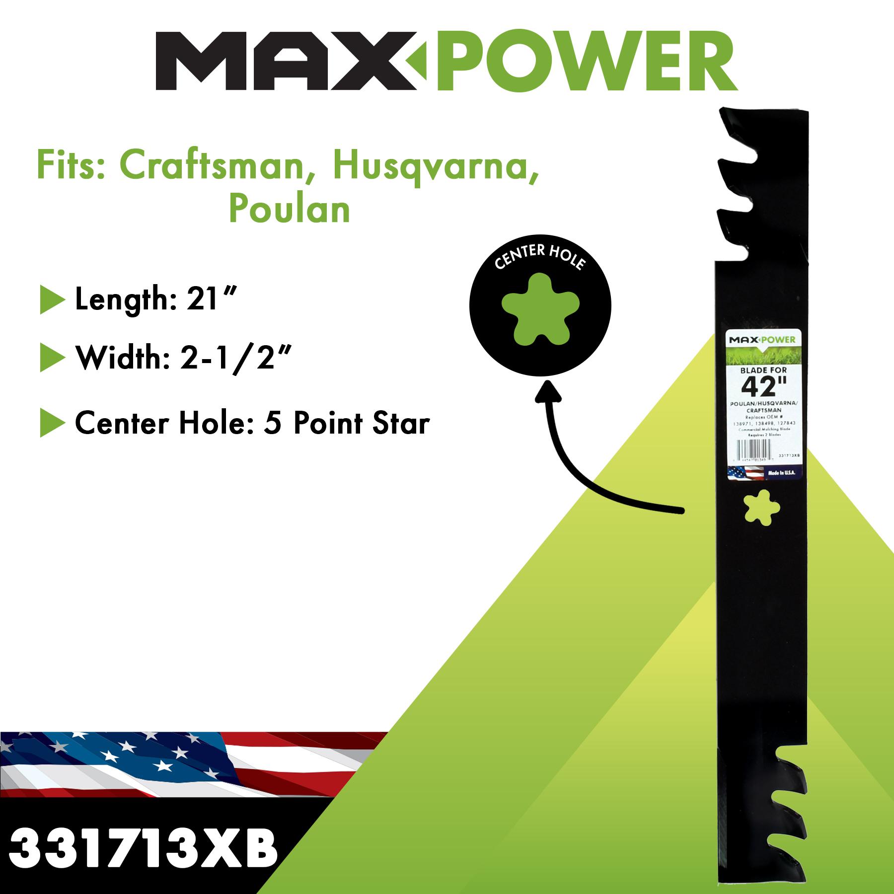 MaxPower Mower Blade 331713X | AutoZone