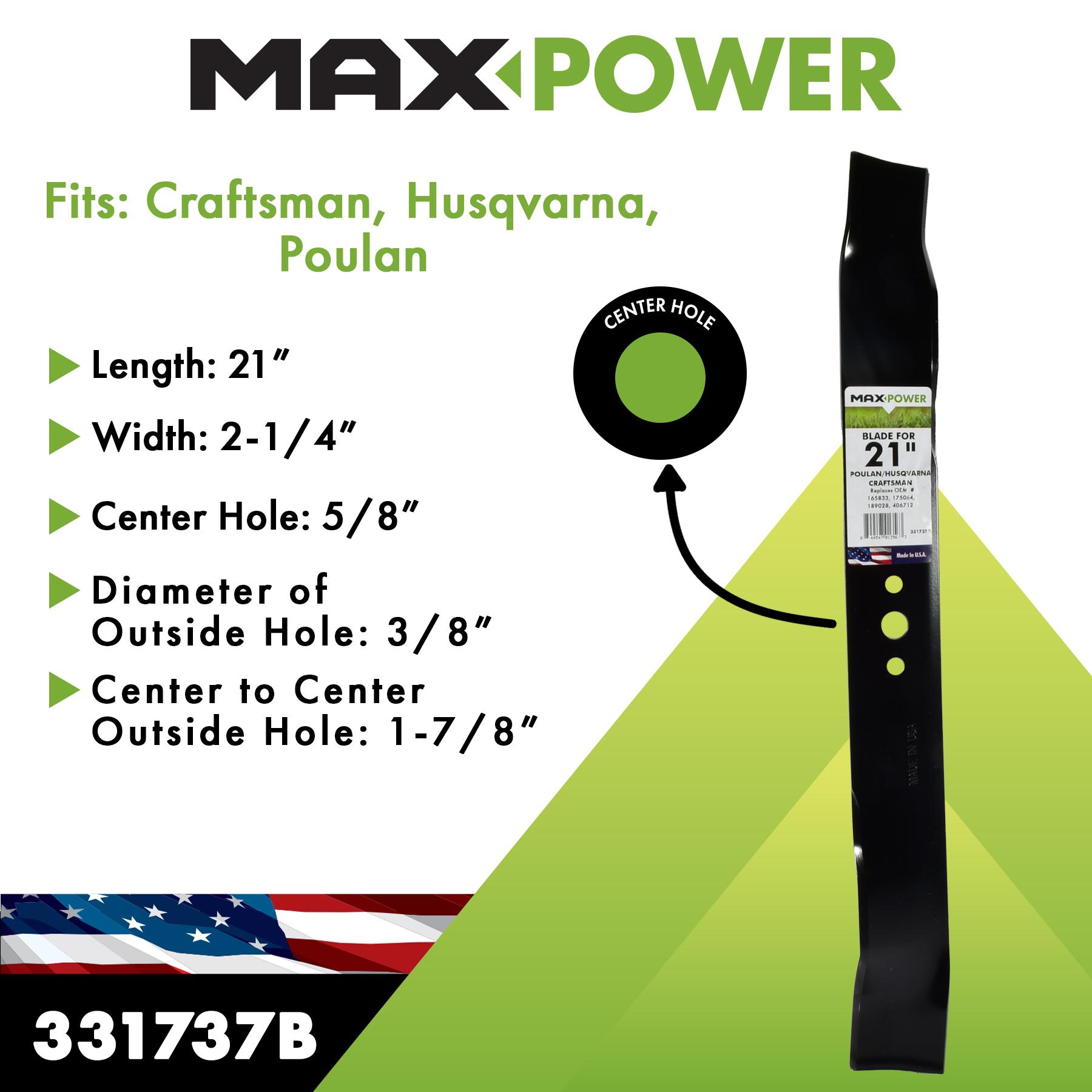 キッコーマン MaxPower Mower Blade 331737 | AutoZone