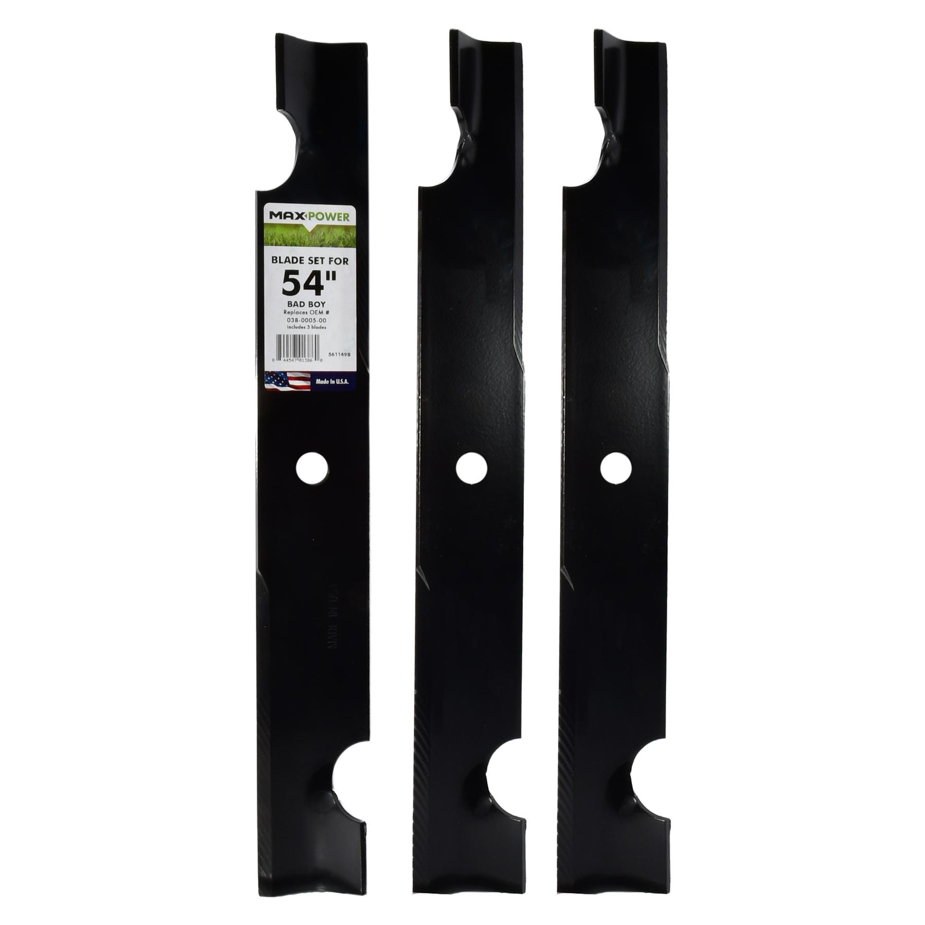 【4枚セット】マルマイングレート ハピナスグレート　L1 L3 MaxPower 54 in Mower Blade 561149B | AutoZone