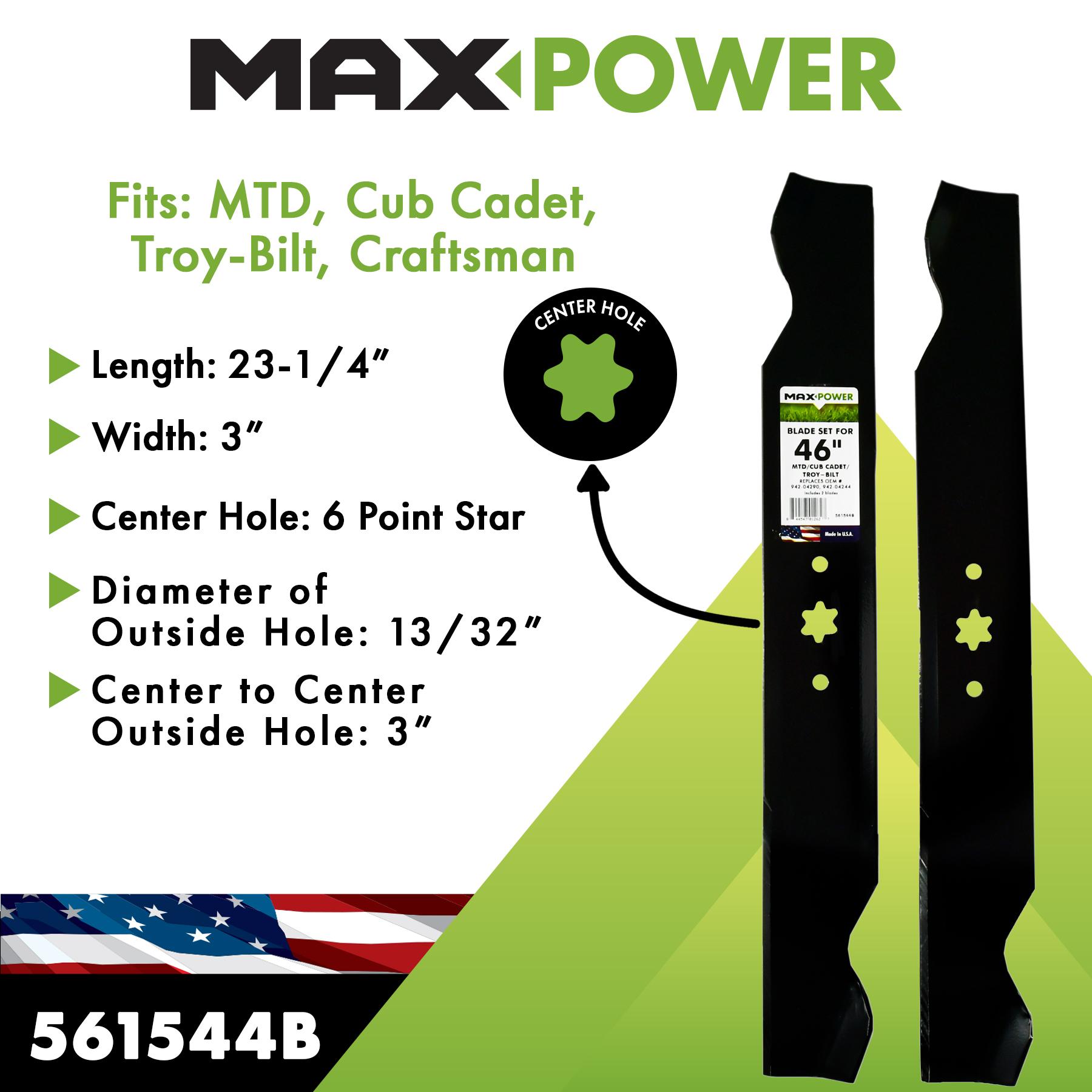 MaxPower Mower Blade 561544B | AutoZone