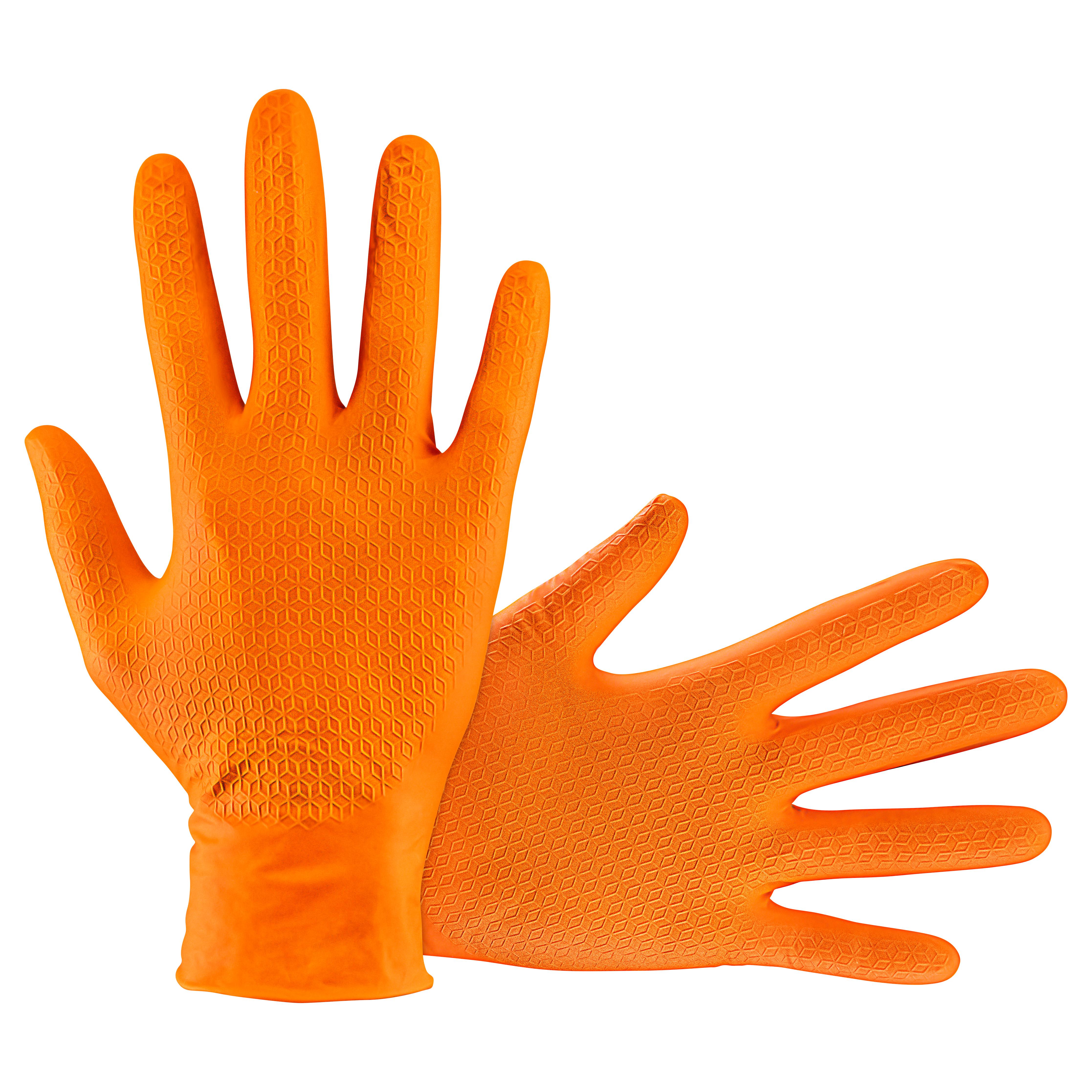Astro Grip Nitrile Orange Powder Free 2X Large Disposable Gloves